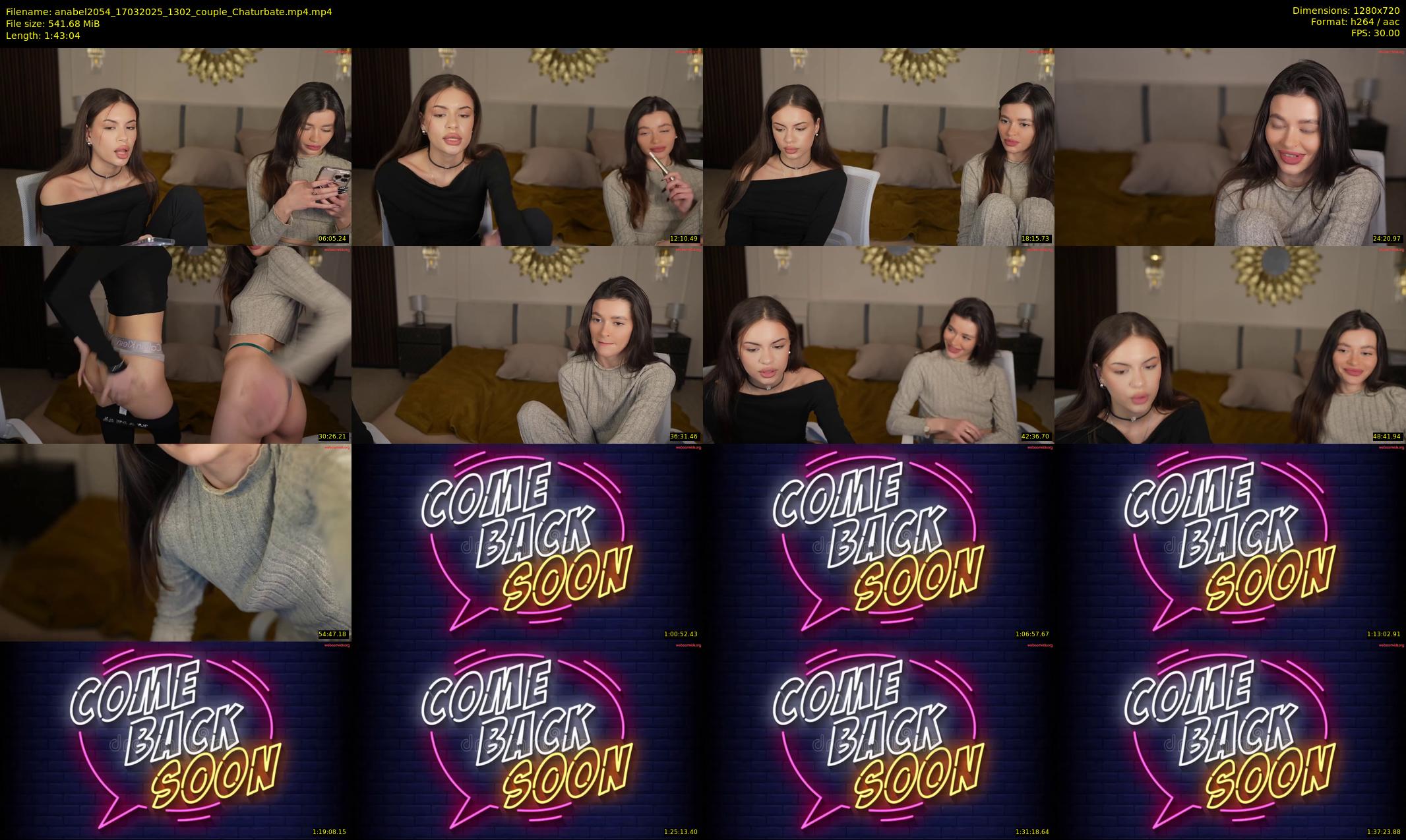 anabel2054 — 104 minute Chaturbate female cam show recording, 720p, Mar 17, 2025
