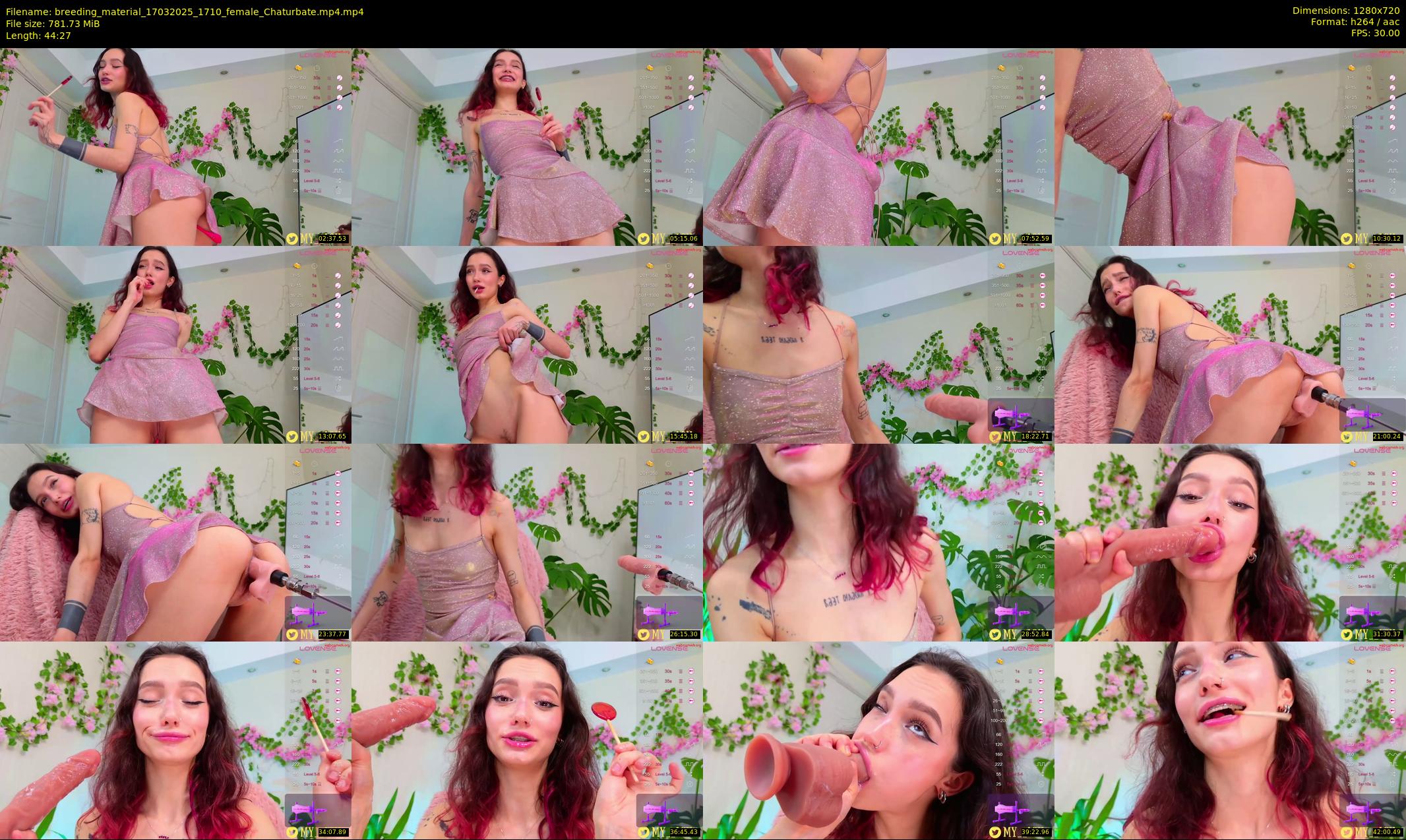 breeding_material — 45 minute Chaturbate female cam show recording, 720p, Mar 17, 2025