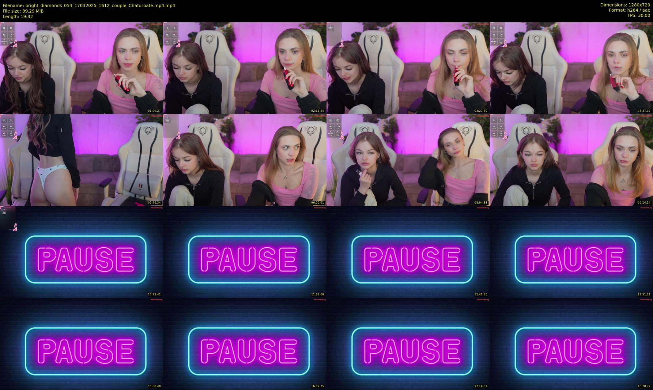 bright_diamonds_054 — 20 minute Chaturbate couple cam show recording, 720p, Mar 17, 2025