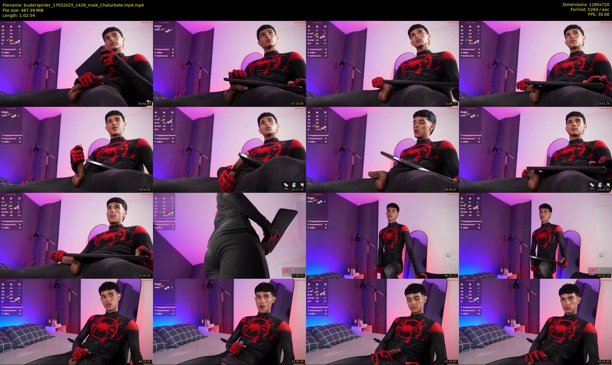 busterspinter — 63 minute Chaturbate male cam show recording, 720p, Mar 17, 2025