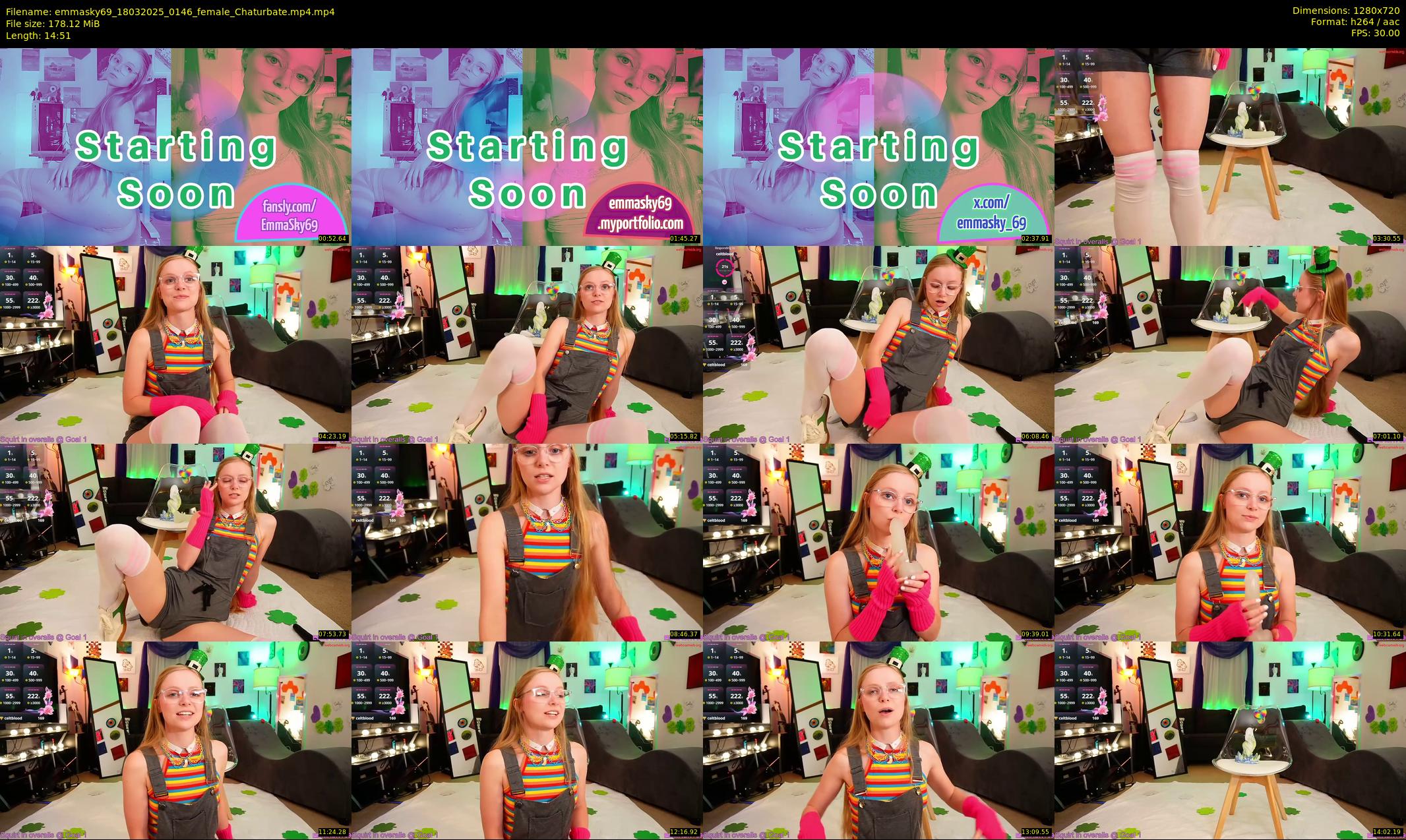 emmasky69 — 15 minute Chaturbate female cam show recording, 720p, Mar 18, 2025