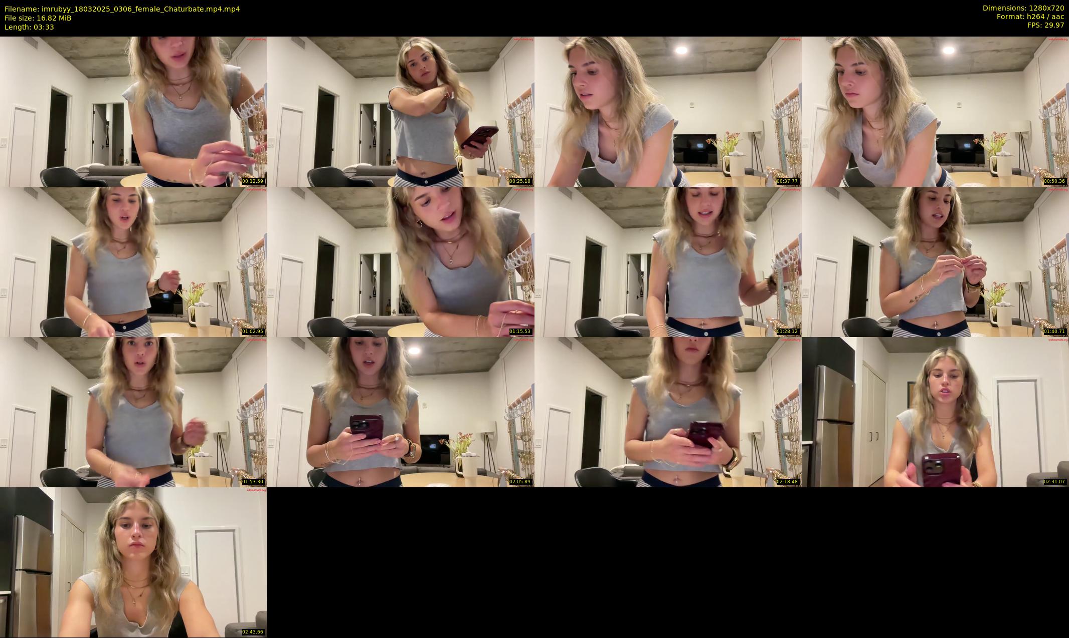imrubyy — 4 minute Chaturbate female cam show recording, 720p, Mar 18, 2025
