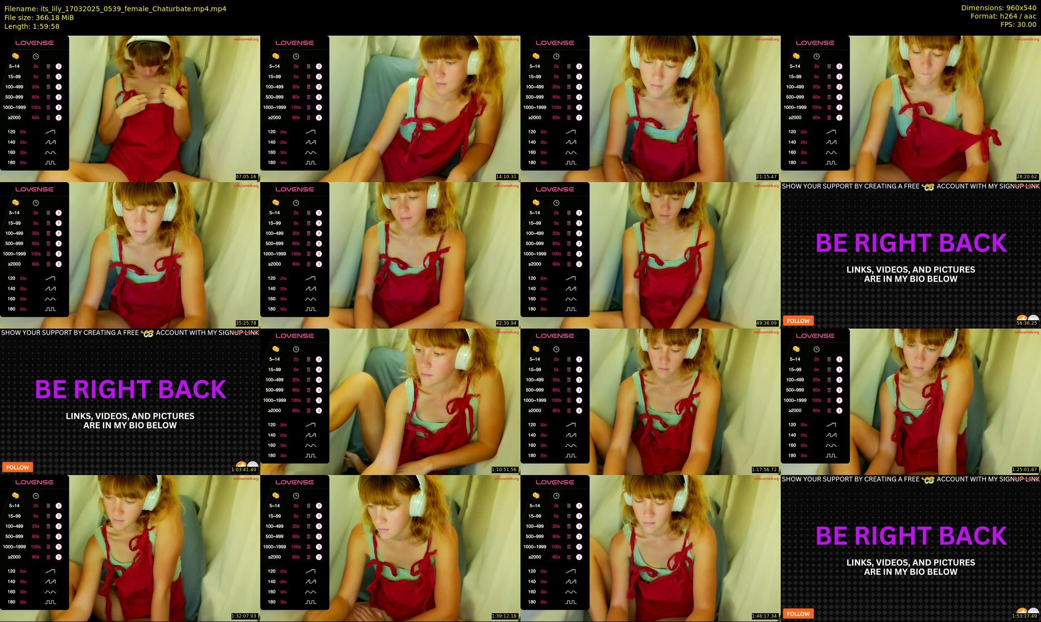 its_lily — 120 minute Chaturbate female cam show recording, 480p, Mar 17, 2025