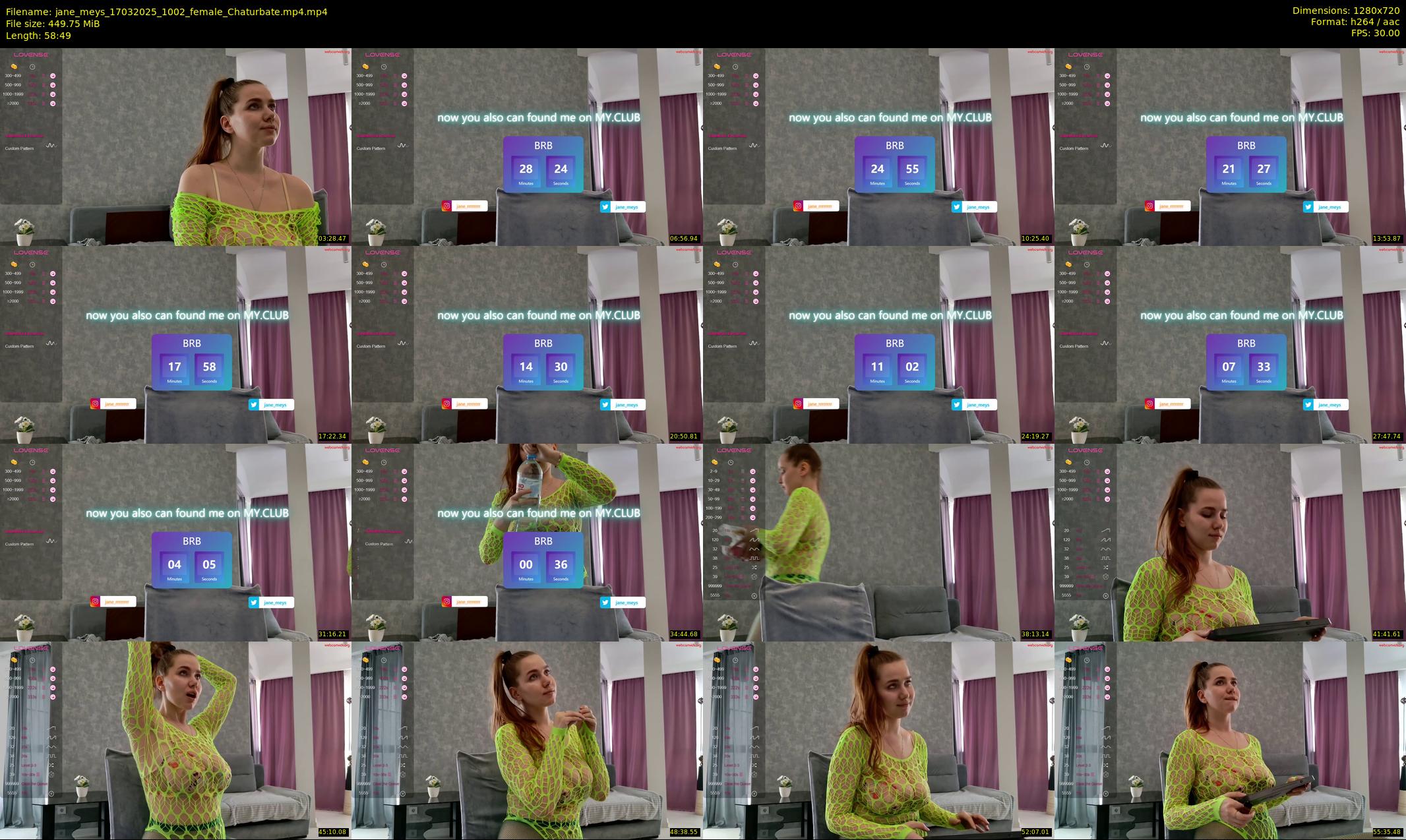 jane_meys — 59 minute Chaturbate female cam show recording, 720p, Mar 17, 2025