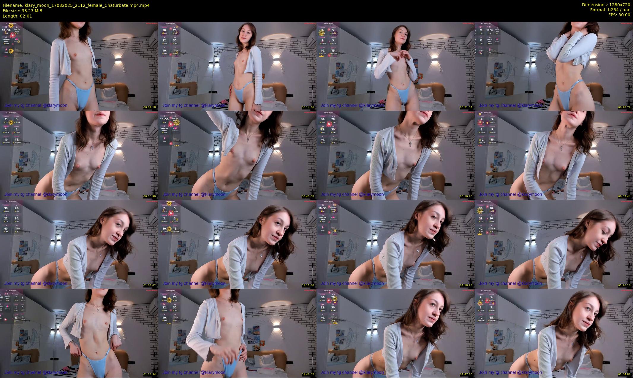 klary_moon — 3 minute Chaturbate female cam show recording, 720p, Mar 17, 2025