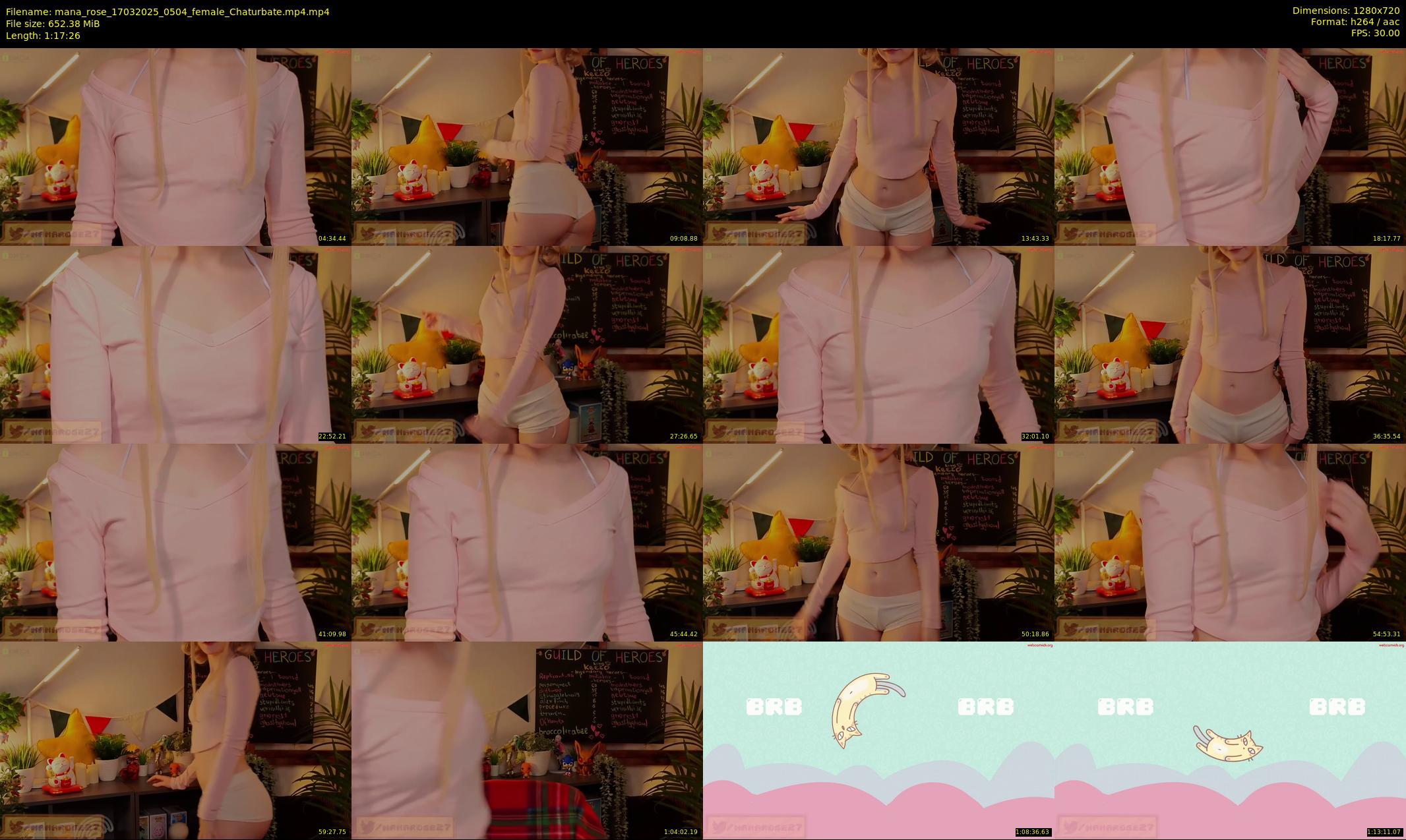mana_rose — 78 minute Chaturbate female cam show recording, 720p, Mar 17, 2025