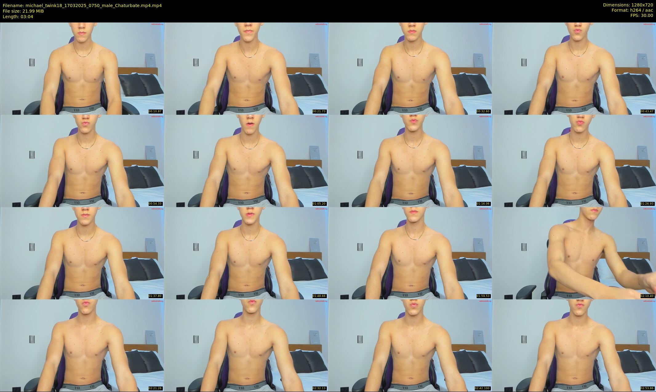 michael_twink18 — 4 minute Chaturbate male cam show recording, 720p, Mar 17, 2025