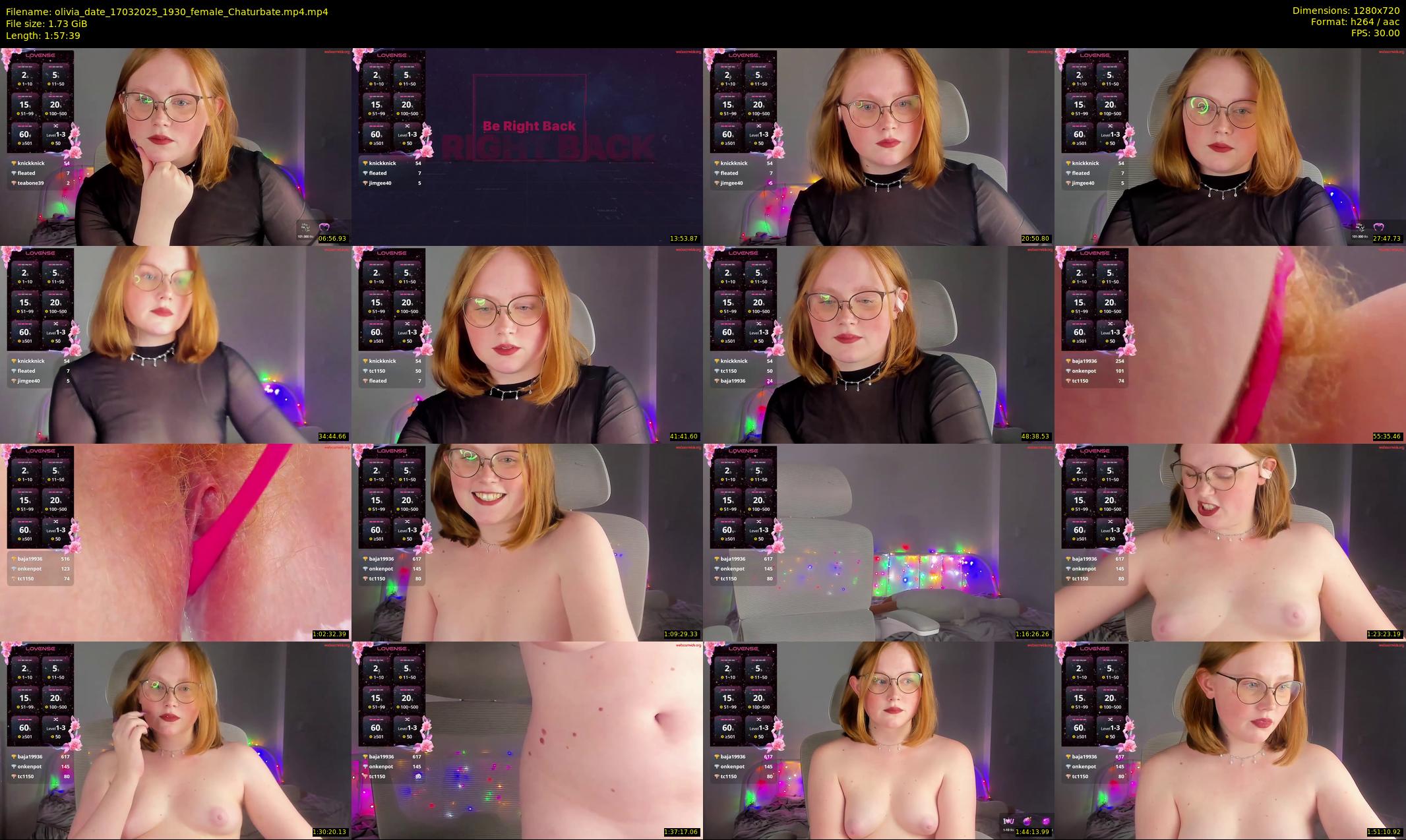 olivia_date — 118 minute Chaturbate female cam show recording, 720p, Mar 17, 2025