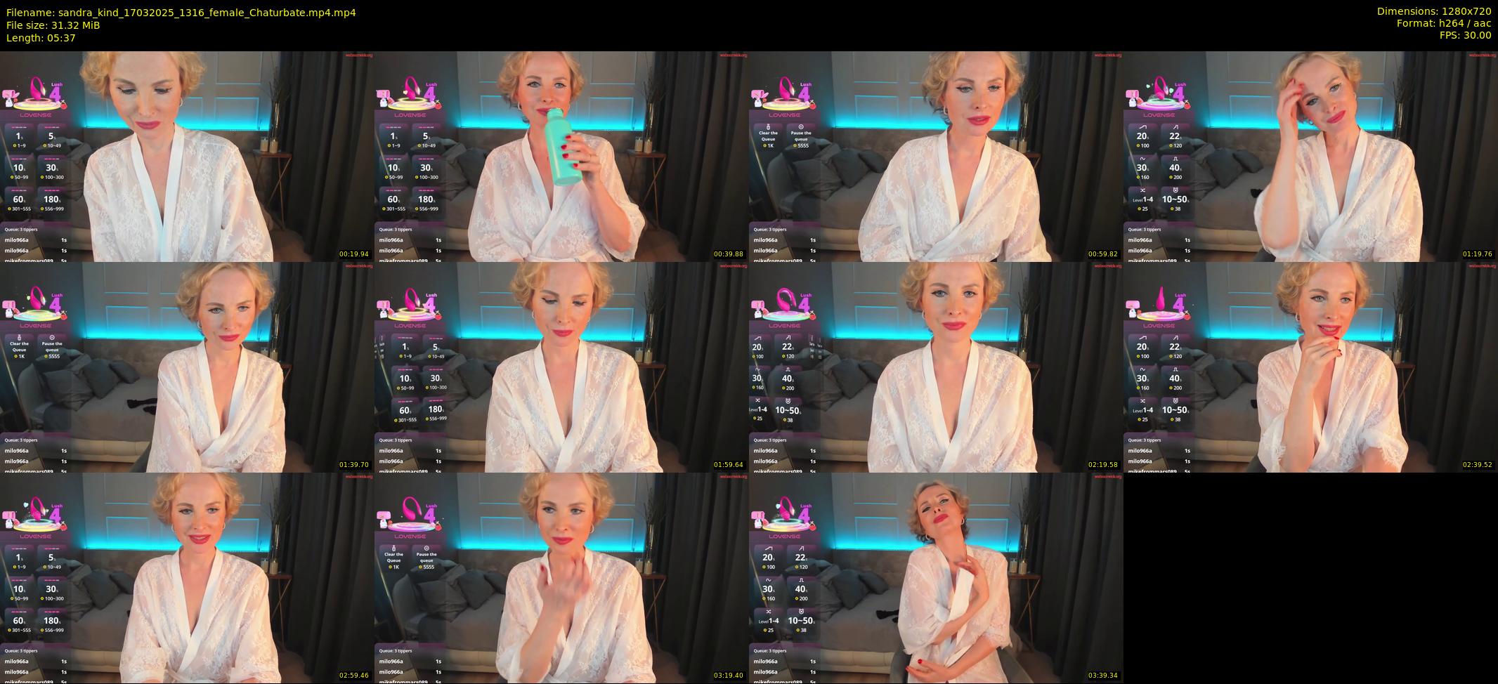 sandra_kind — 6 minute Chaturbate female cam show recording, 720p, Mar 17, 2025
