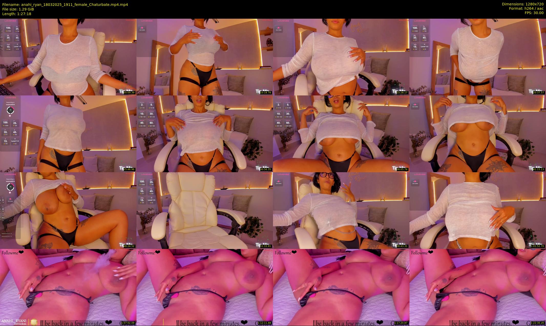 anahi_ryan — 88 minute Chaturbate female cam show recording, 720p, Mar 18, 2025