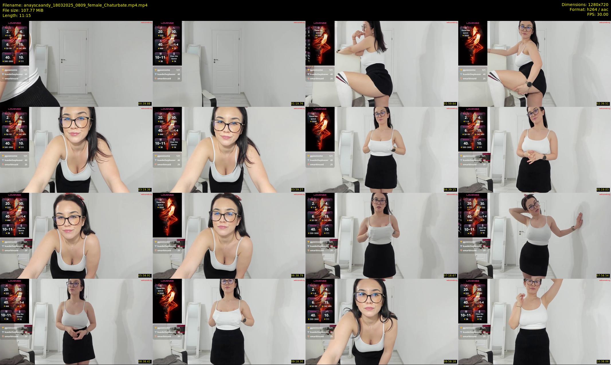 anayscaandy — 12 minute Chaturbate female cam show recording, 720p, Mar 18, 2025