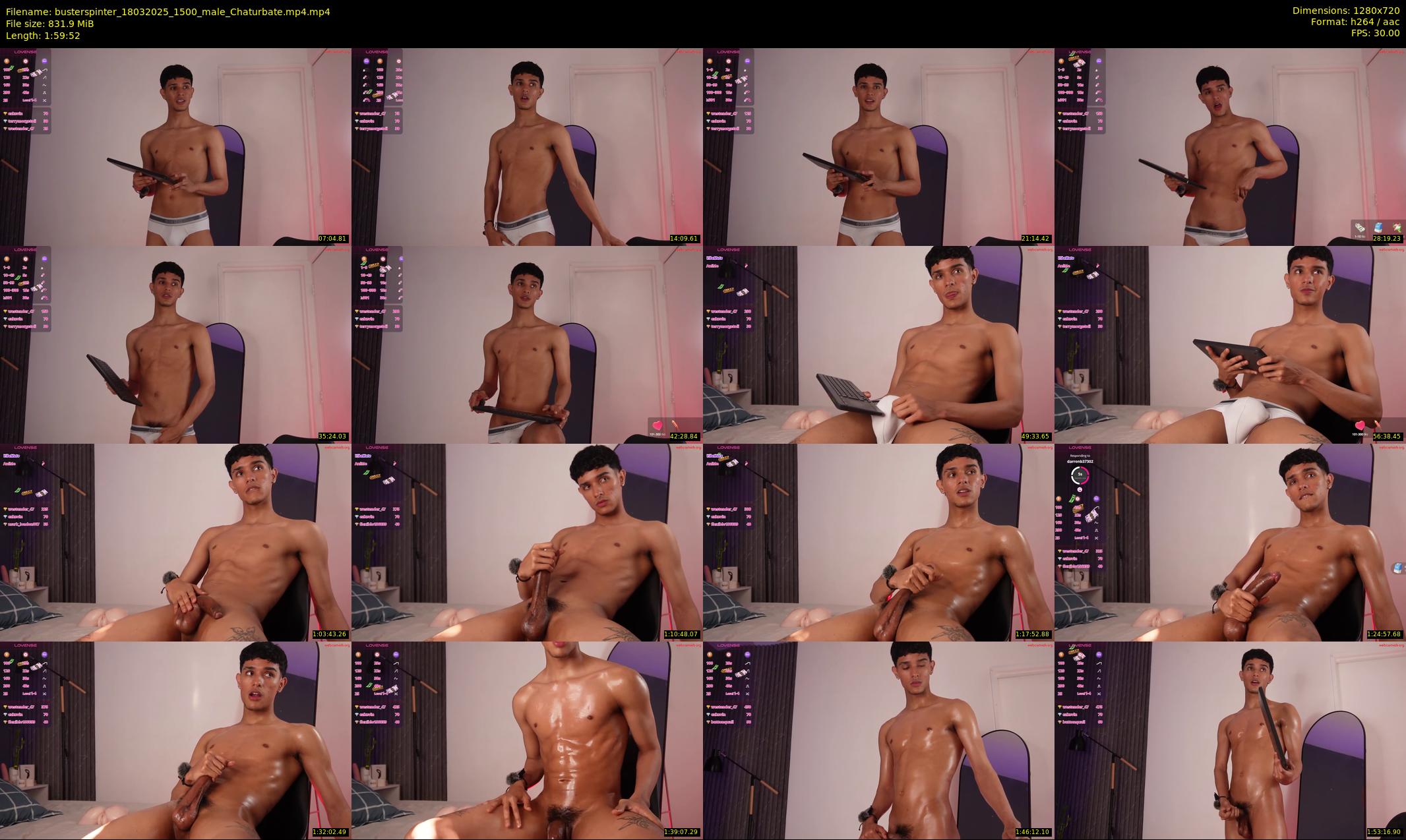 busterspinter — 120 minute Chaturbate male cam show recording, 720p, Mar 18, 2025