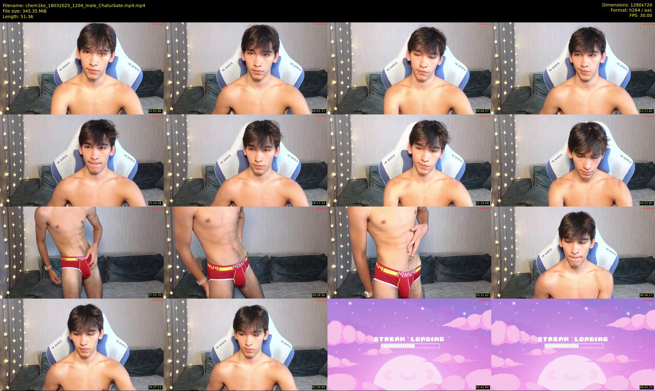 chem1ko — 52 minute Chaturbate male cam show recording, 720p, Mar 18, 2025