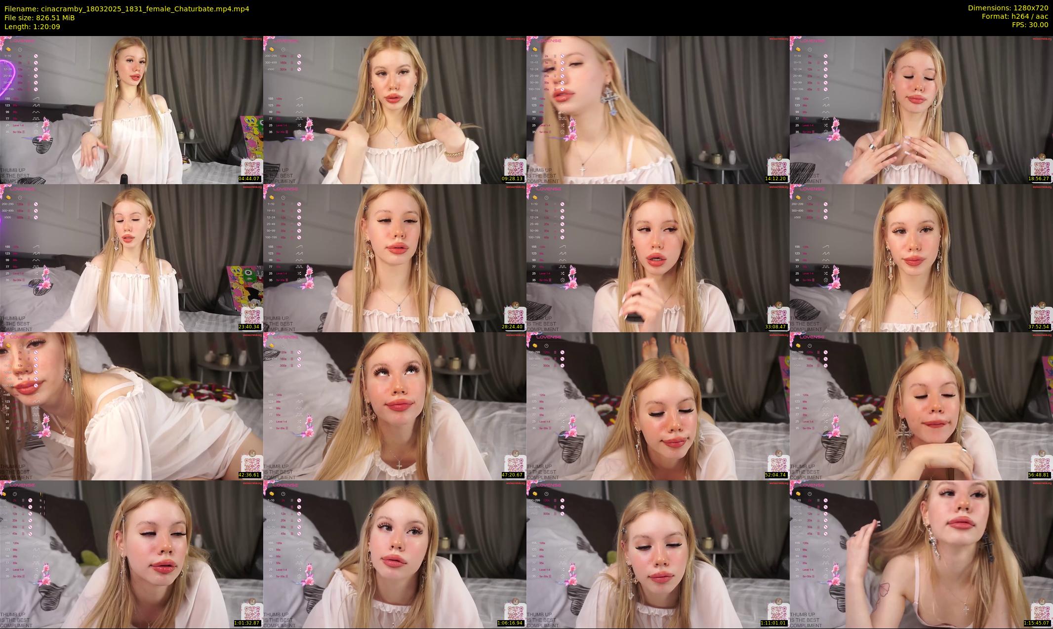 cinacramby — 81 minute Chaturbate female cam show recording, 720p, Mar 18, 2025