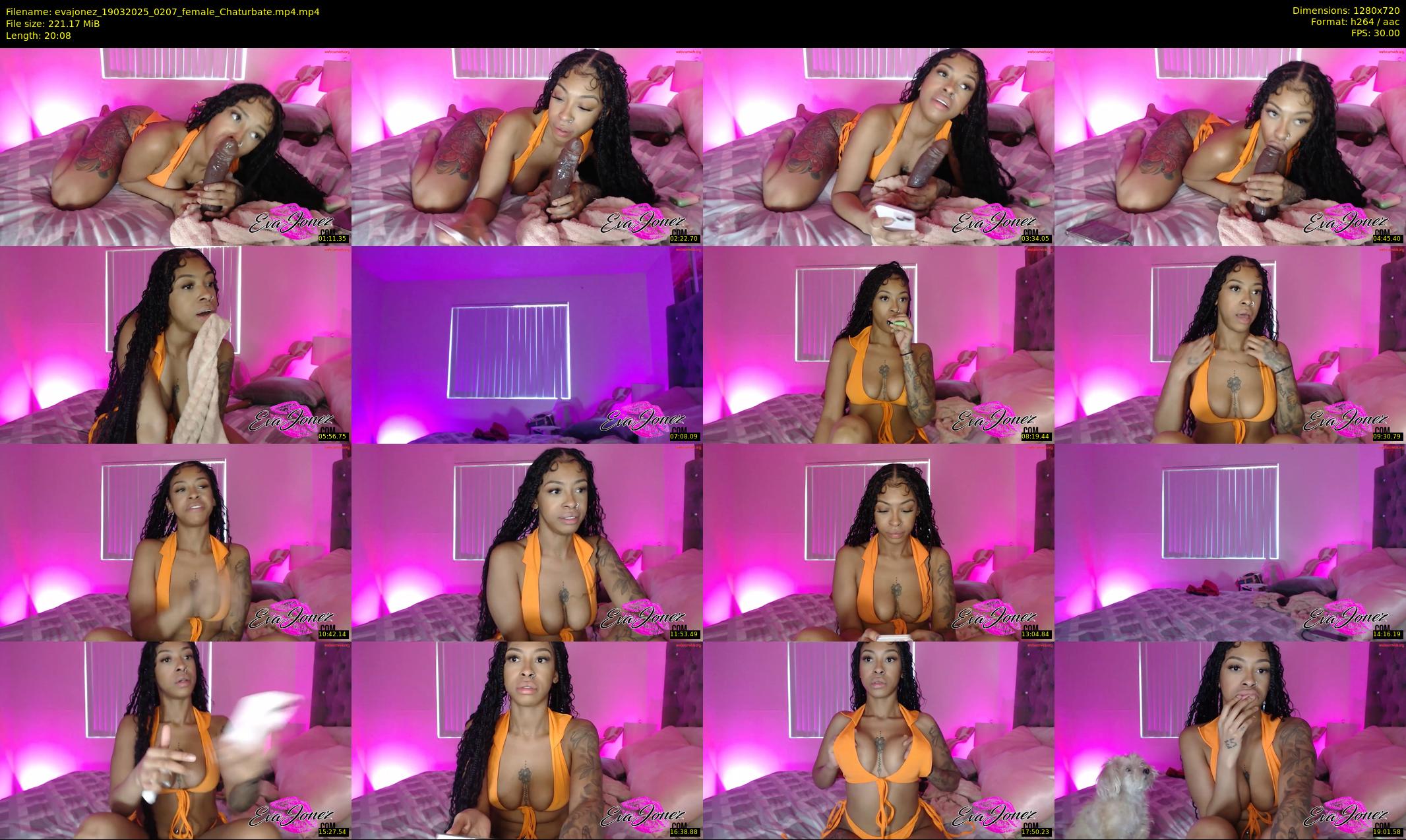 evajonez — 21 minute Chaturbate female cam show recording, 720p, Mar 19, 2025