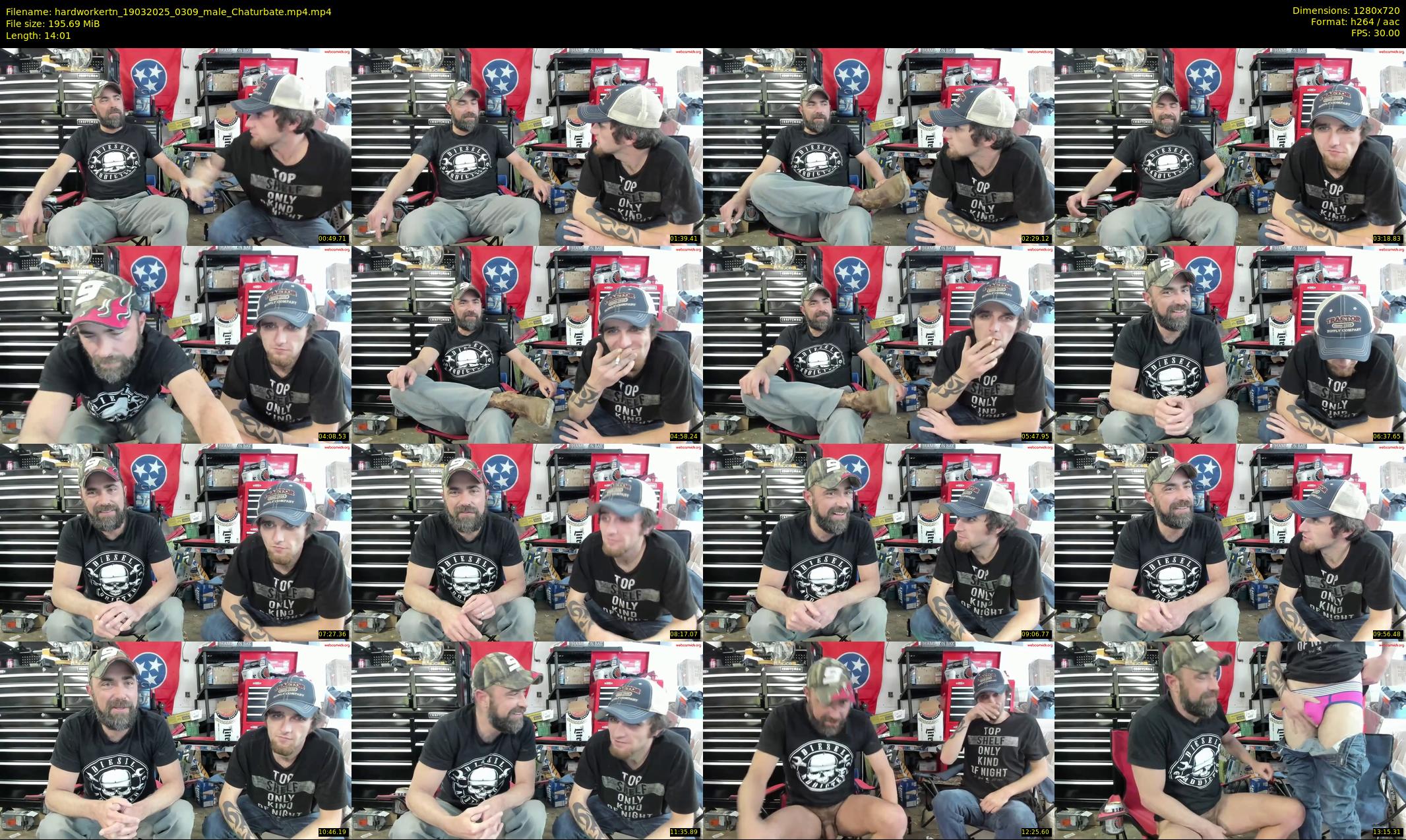 hardworkertn — 15 minute Chaturbate male cam show recording, 720p, Mar 19, 2025