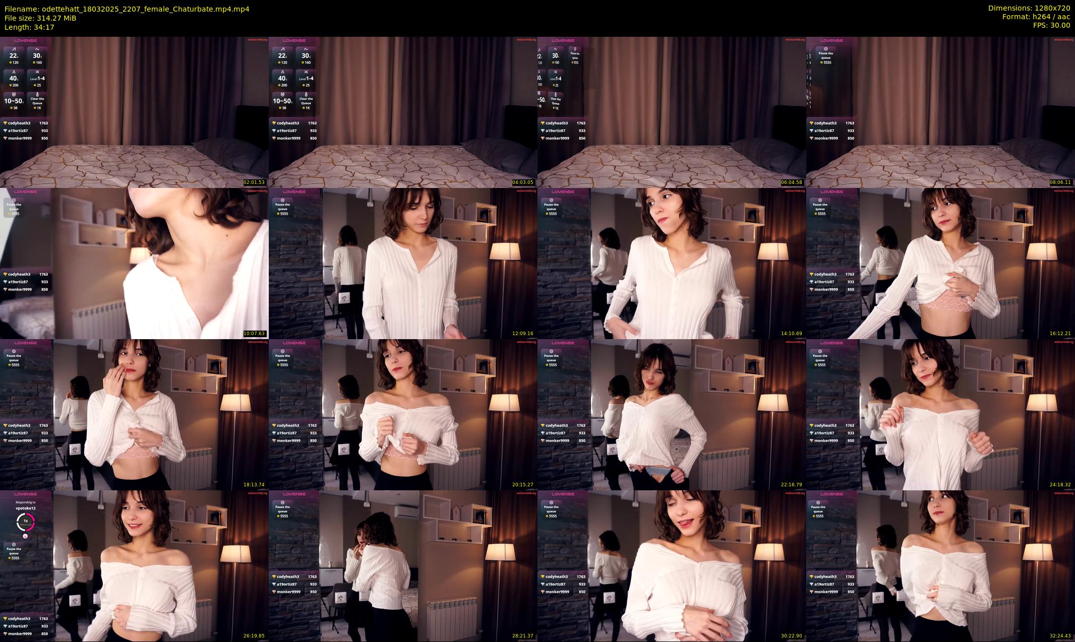 odettehatt — 35 minute Chaturbate female cam show recording, 720p, Mar 18, 2025