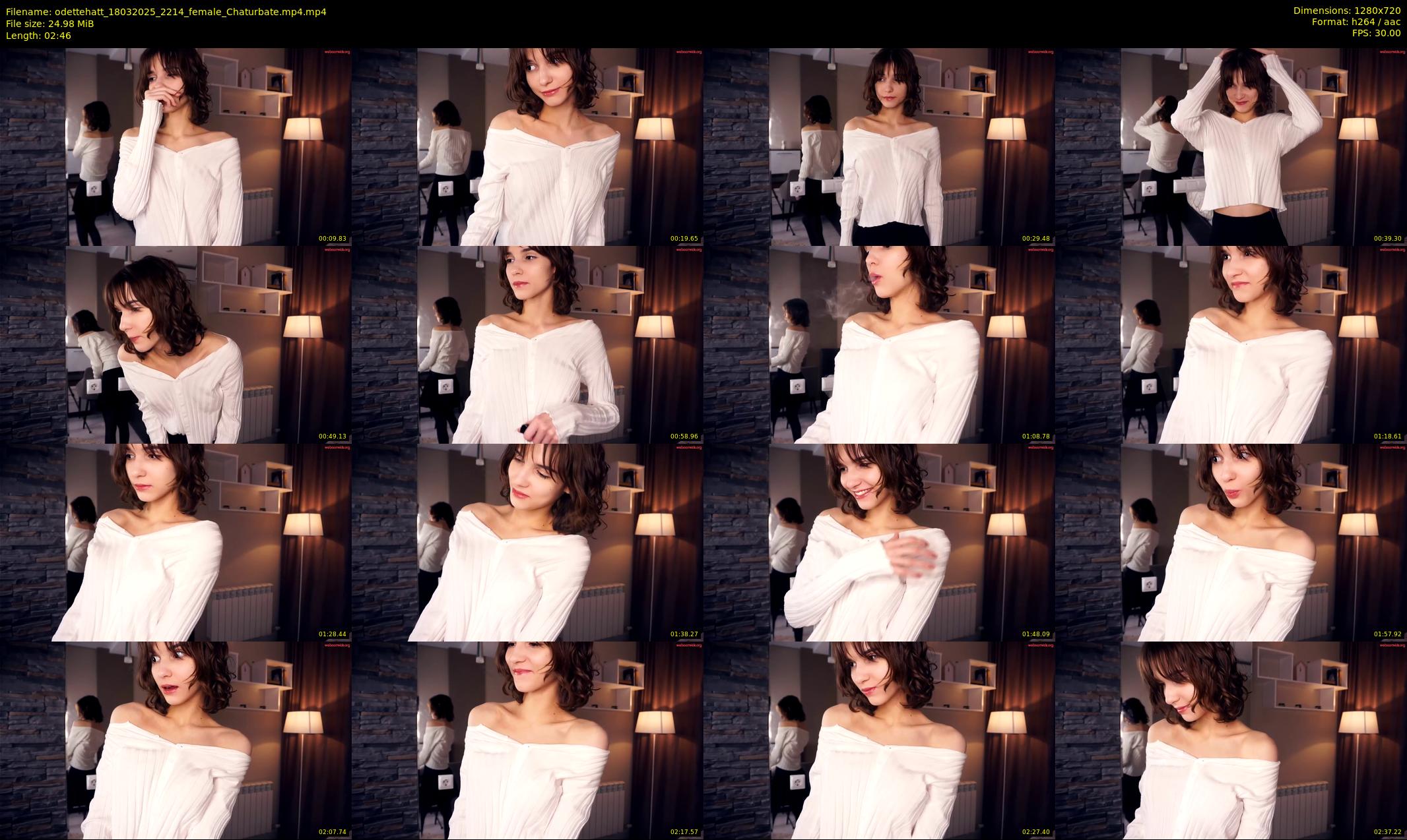 odettehatt — 3 minute Chaturbate female cam show recording, 720p, Mar 18, 2025