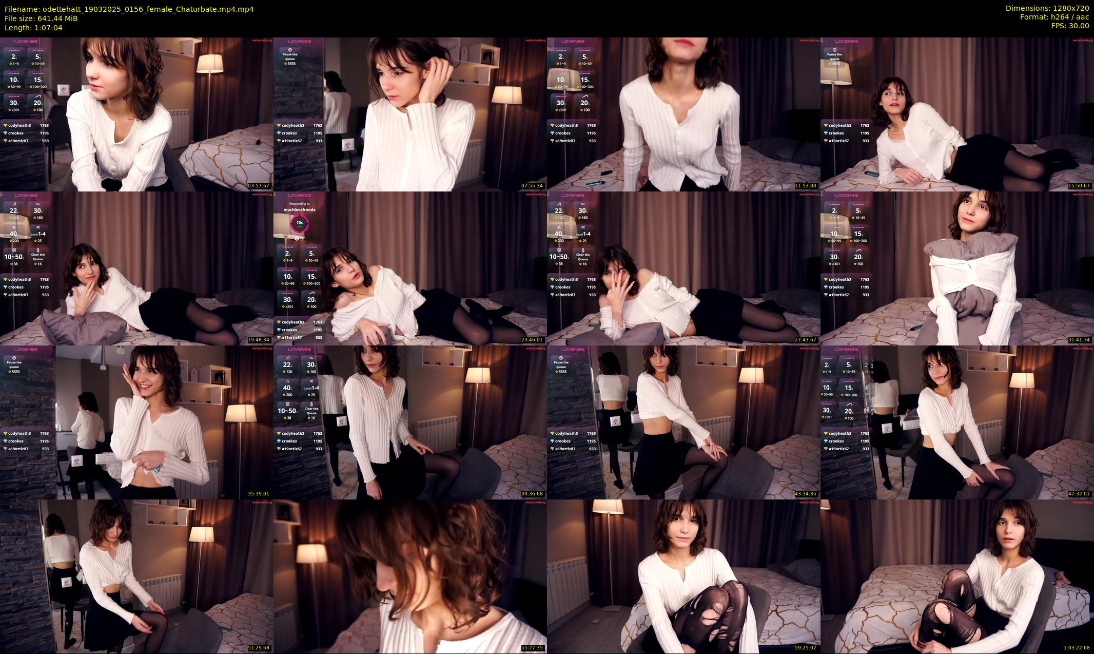 odettehatt — 68 minute Chaturbate female cam show recording, 720p, Mar 19, 2025