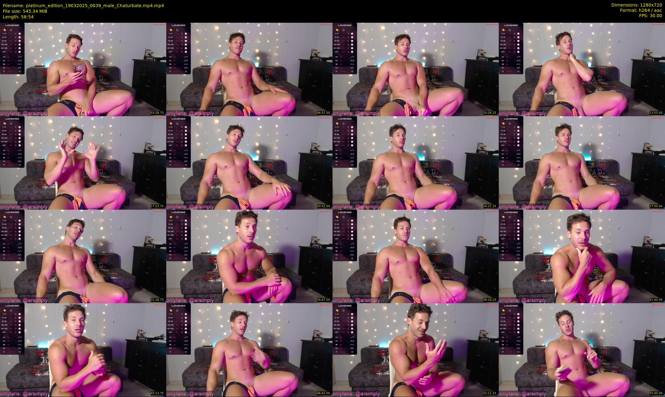 platinum_edition — 59 minute Chaturbate male cam show recording, 720p, Mar 19, 2025