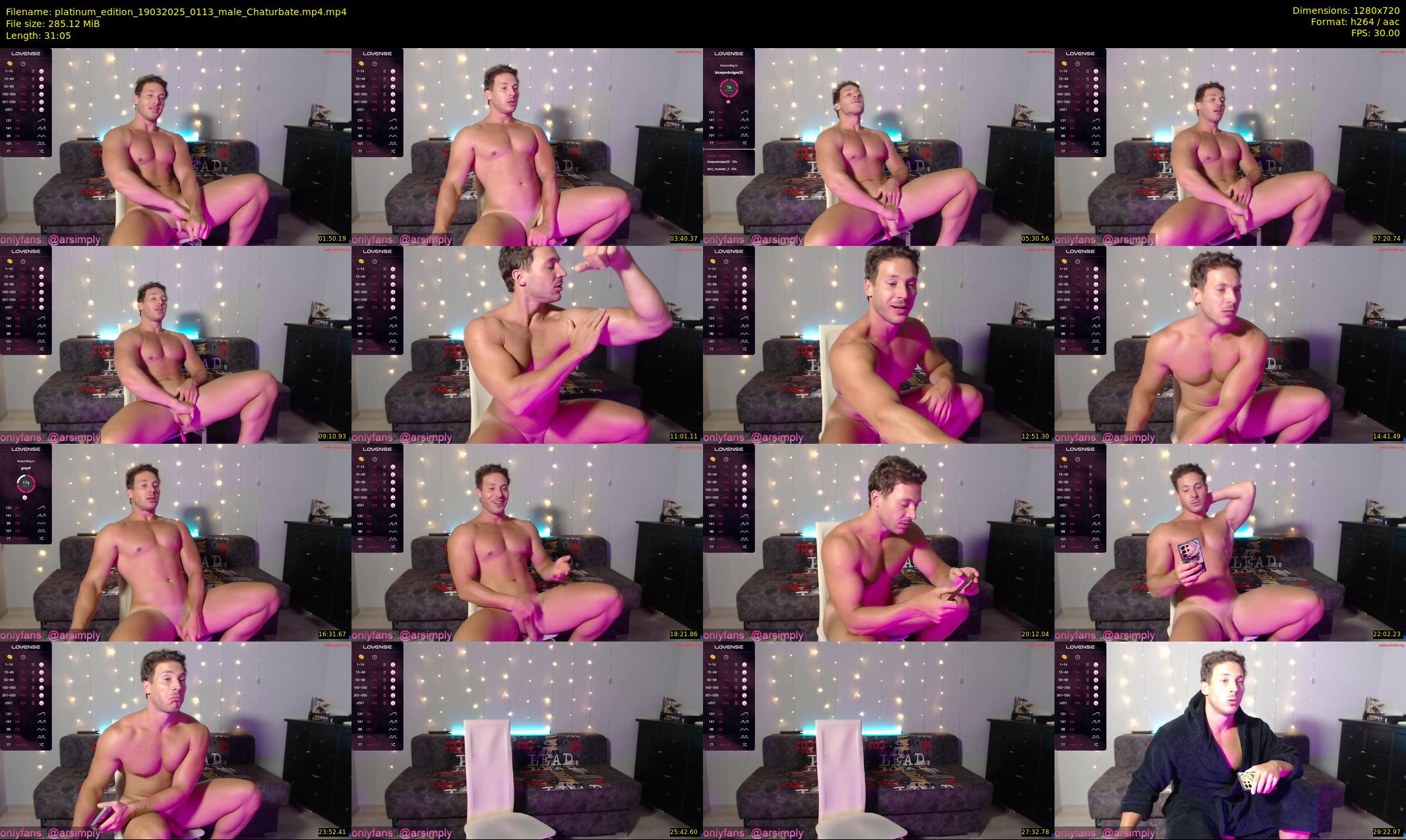 platinum_edition — 32 minute Chaturbate male cam show recording, 720p, Mar 19, 2025