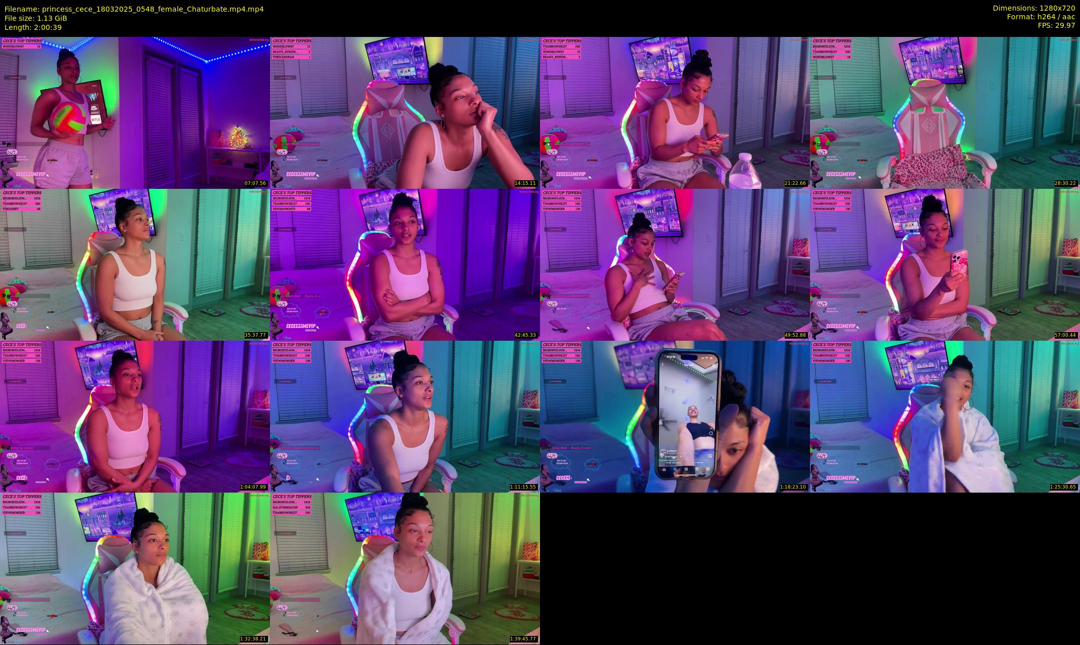 princess_cece — 121 minute Chaturbate female cam show recording, 720p, Mar 18, 2025