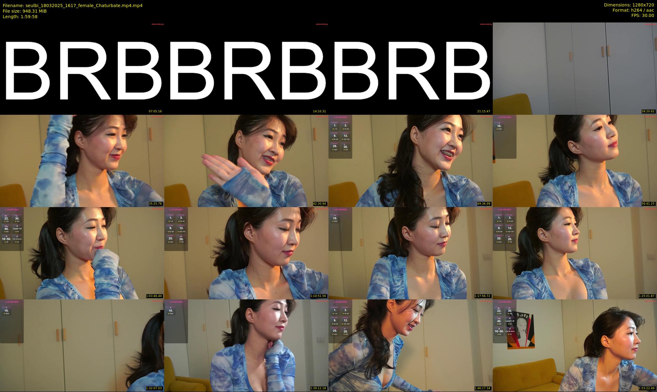 seulbi — 120 minute Chaturbate female cam show recording, 720p, Mar 18, 2025