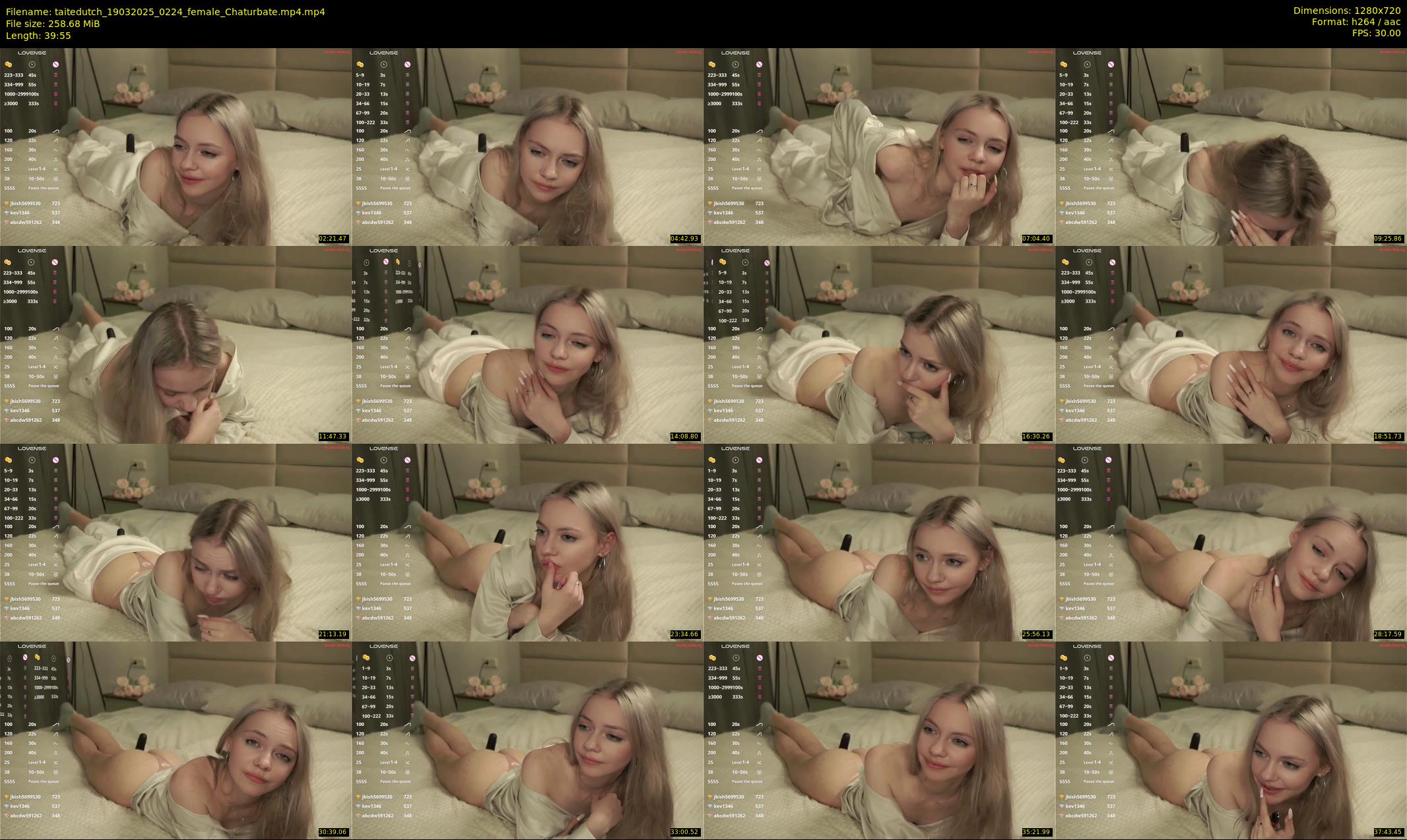 taitedutch — 40 minute Chaturbate female cam show recording, 720p, Mar 19, 2025