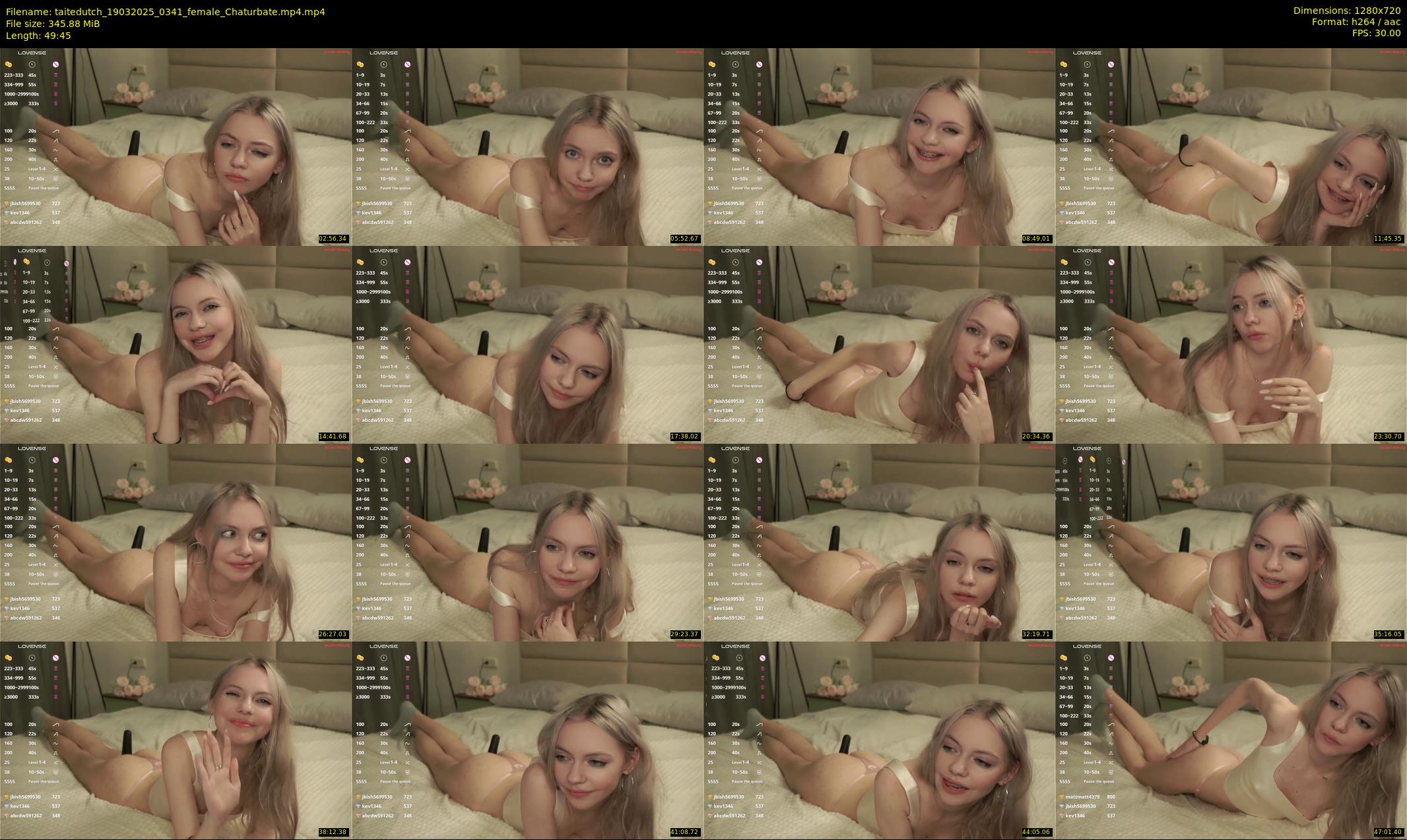 taitedutch — 50 minute Chaturbate female cam show recording, 720p, Mar 19, 2025