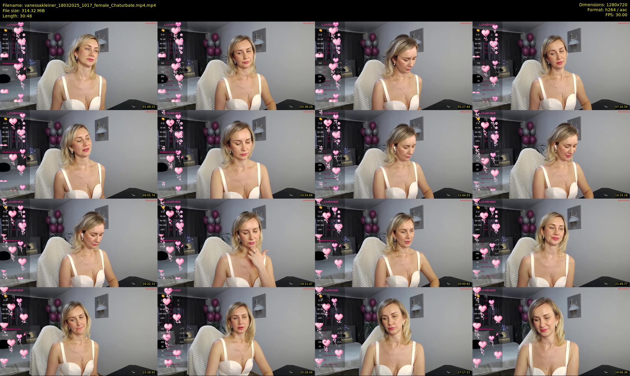 vanessakleiner — 31 minute Chaturbate female cam show recording, 720p, Mar 18, 2025