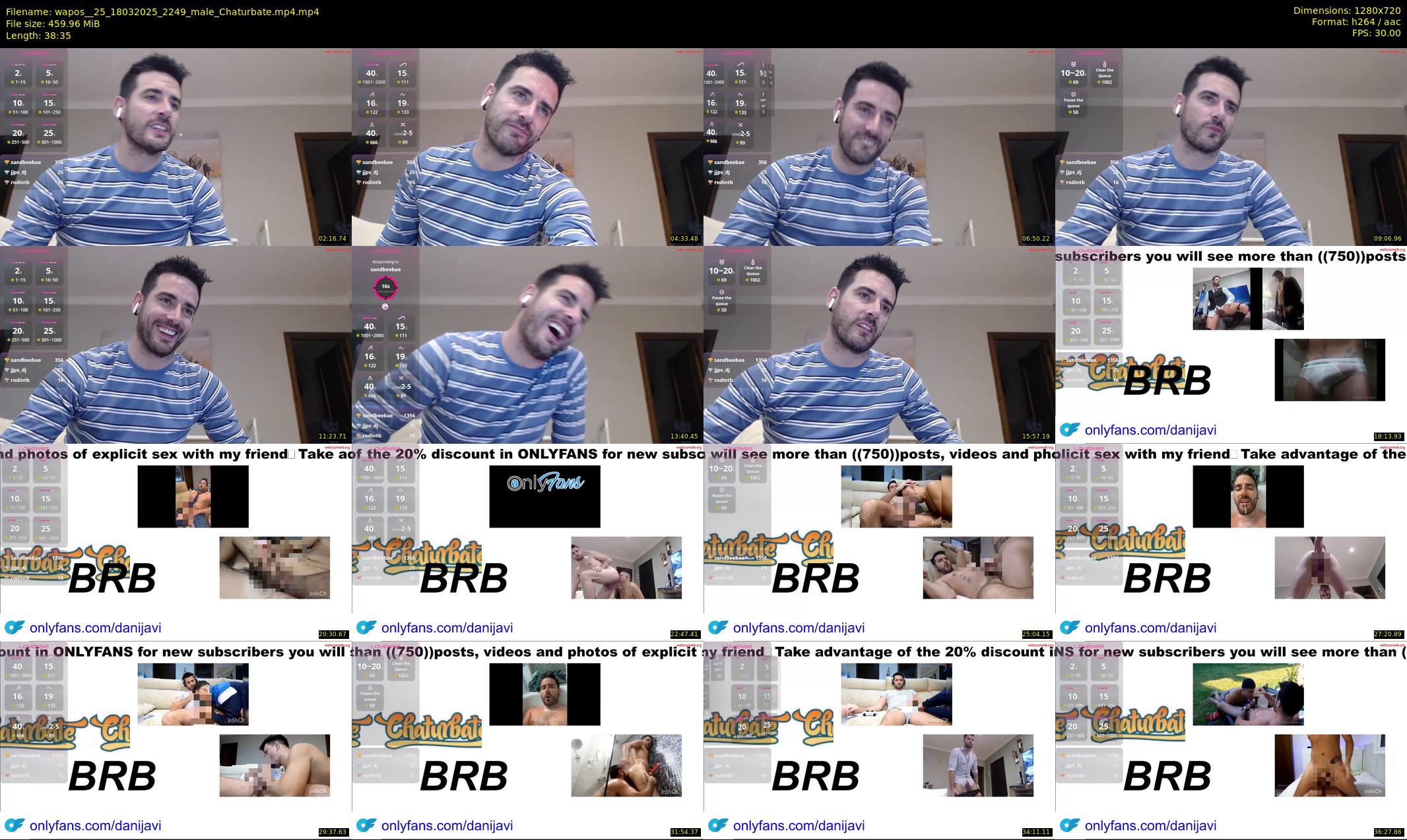wapos__25 — 39 minute Chaturbate male cam show recording, 720p, Mar 18, 2025