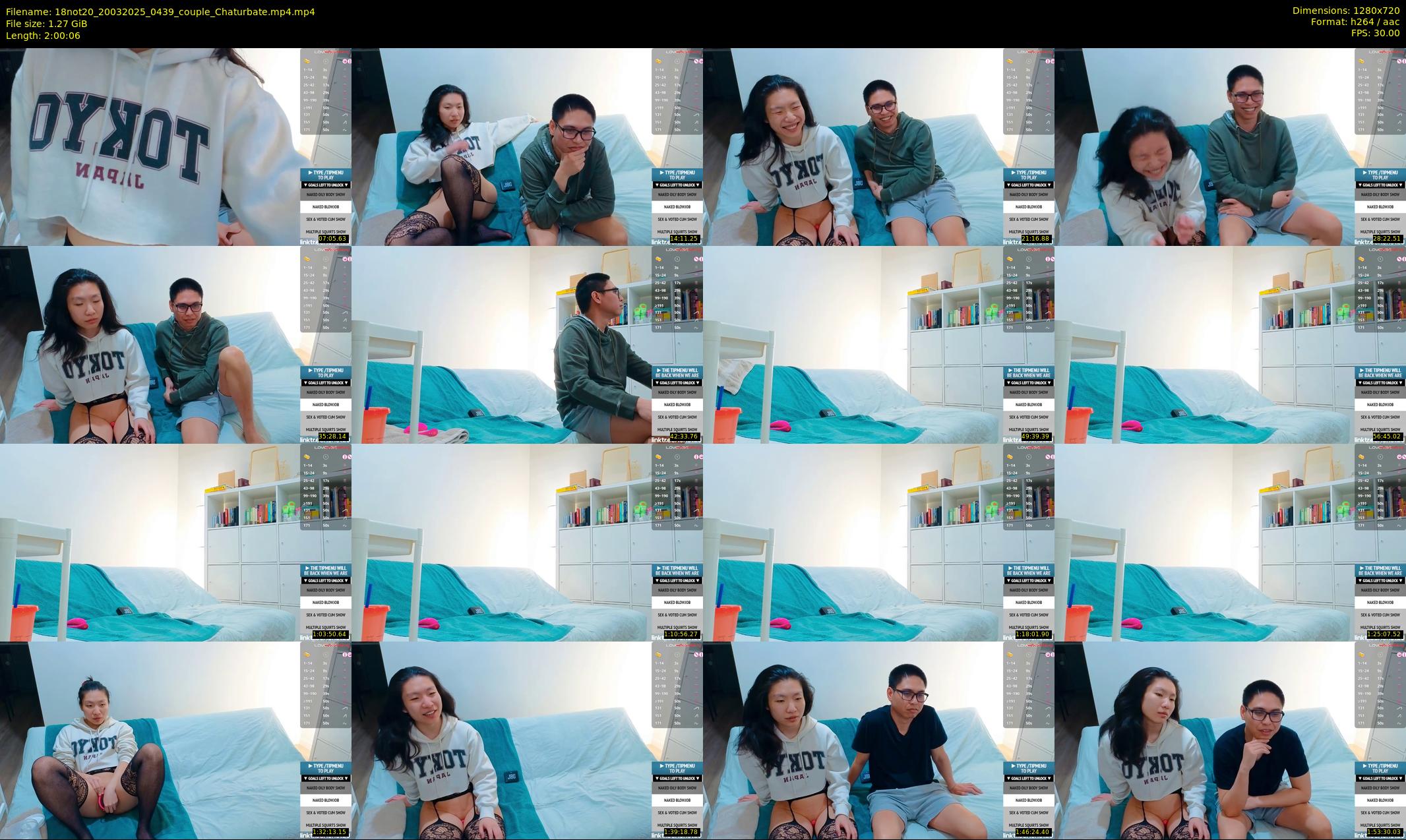 18not20 — 121 minute Chaturbate couple cam show recording, 720p, Mar 20, 2025