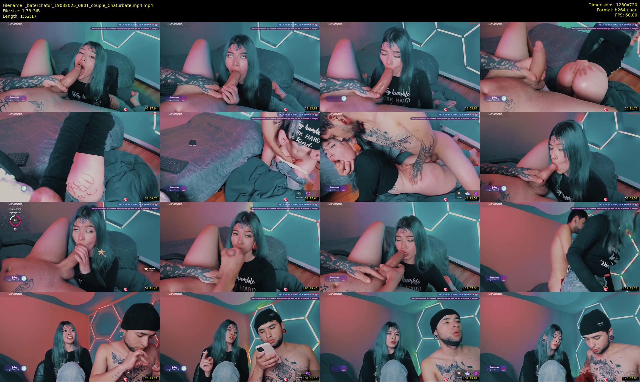 _baterchatur — 113 minute Chaturbate couple cam show recording, 720p, Mar 19, 2025