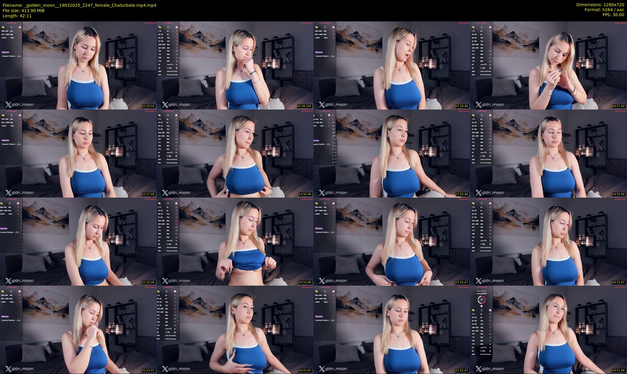 _golden_moon_ — 43 minute Chaturbate female cam show recording, 720p, Mar 19, 2025