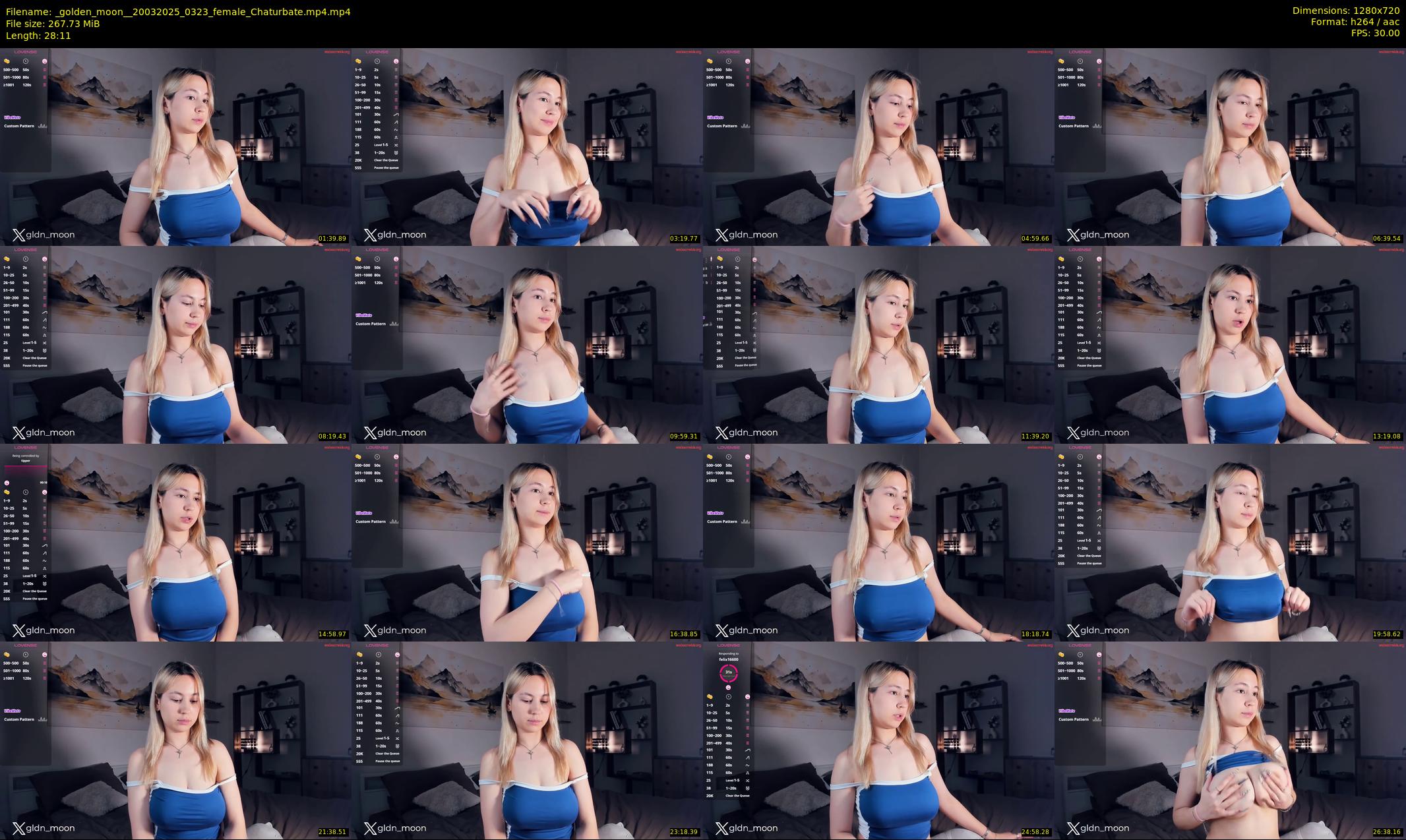 _golden_moon_ — 29 minute Chaturbate female cam show recording, 720p, Mar 20, 2025