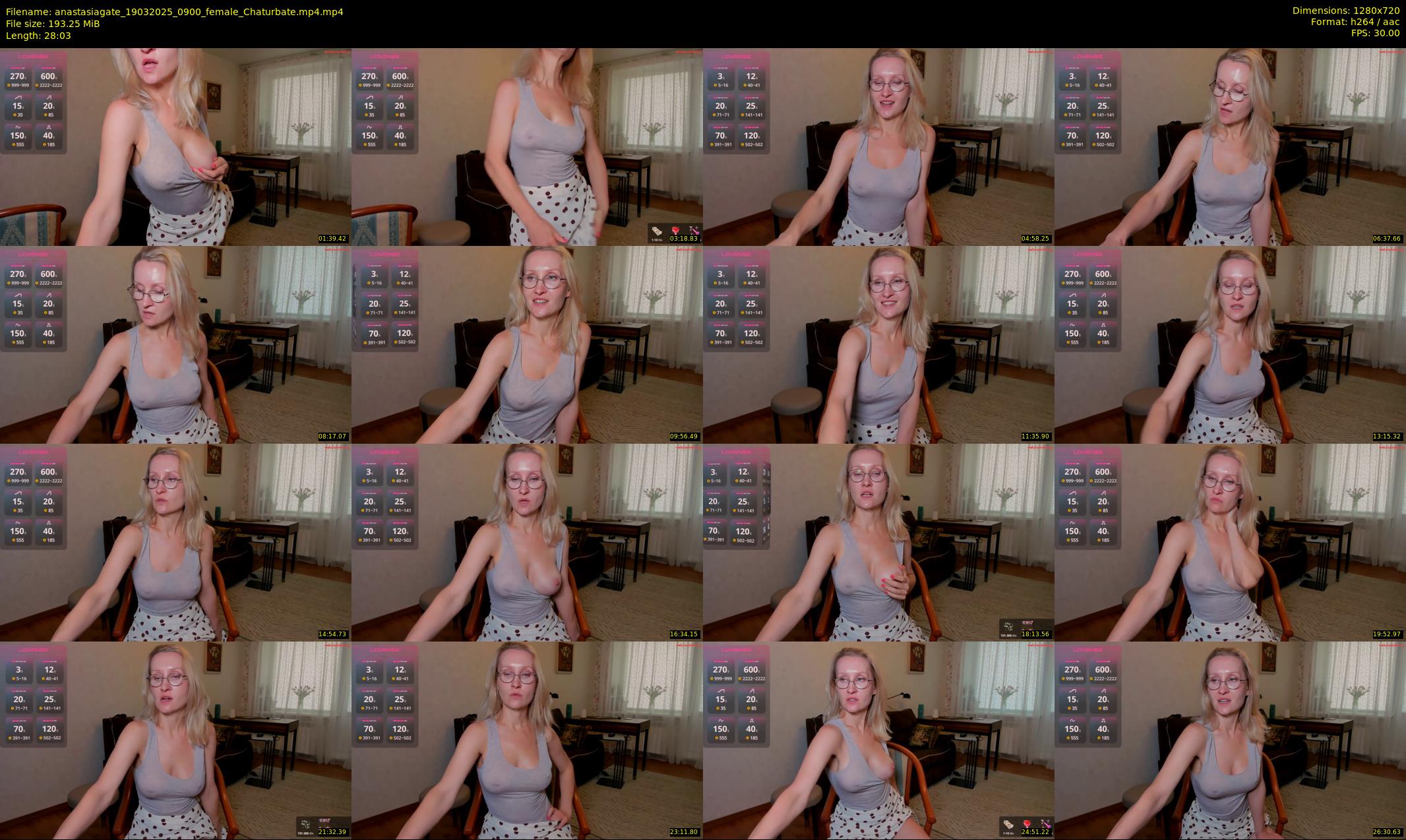 anastasiagate — 29 minute Chaturbate female cam show recording, 720p, Mar 19, 2025