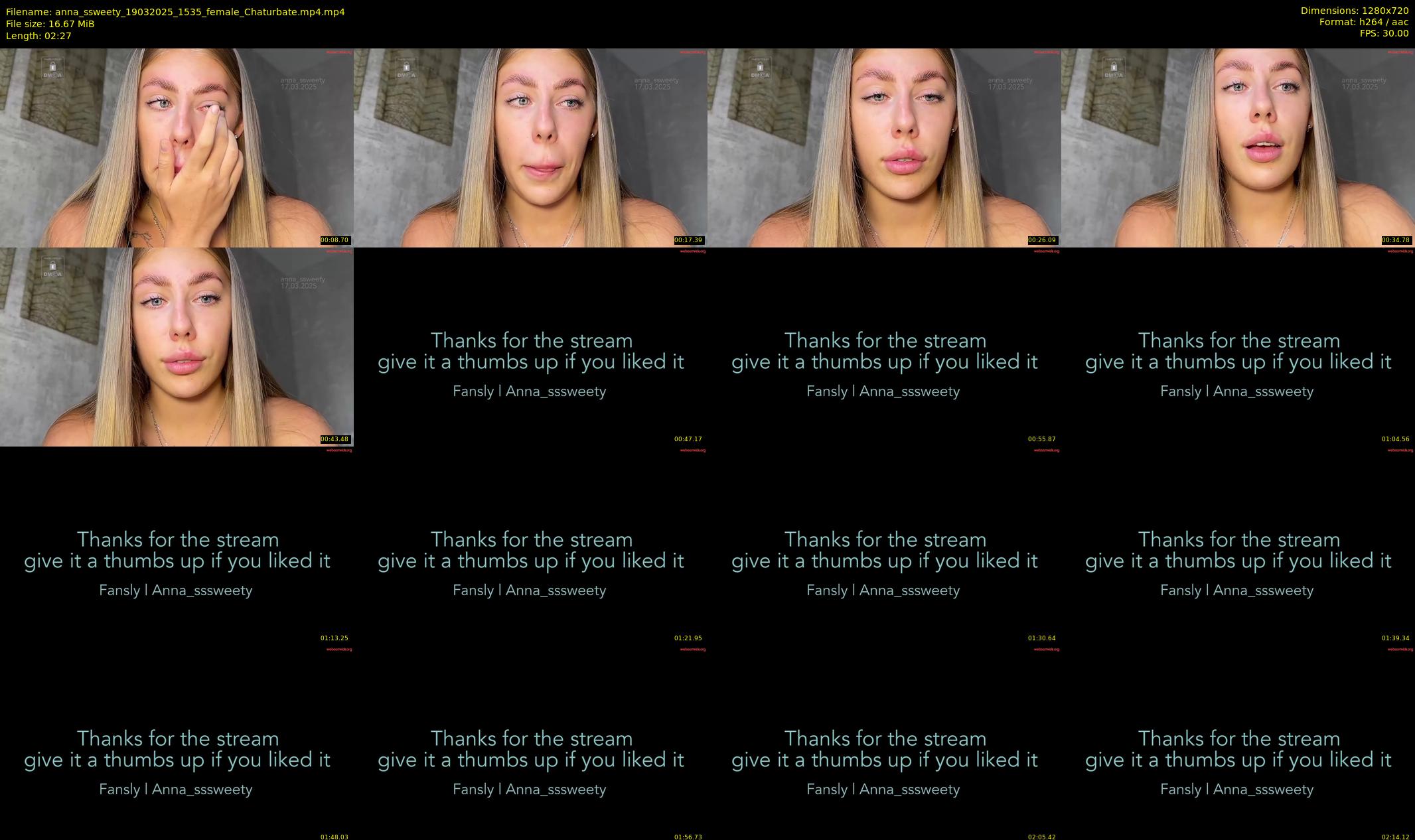 anna_ssweety — 3 minute Chaturbate female cam show recording, 720p, Mar 19, 2025