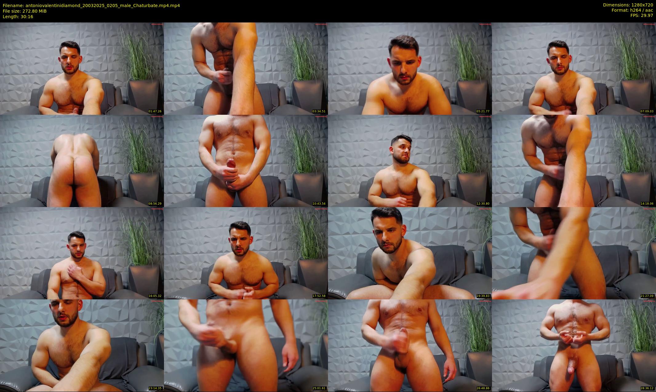 antoniovalentinidiamond — 31 minute Chaturbate male cam show recording, 720p, Mar 20, 2025