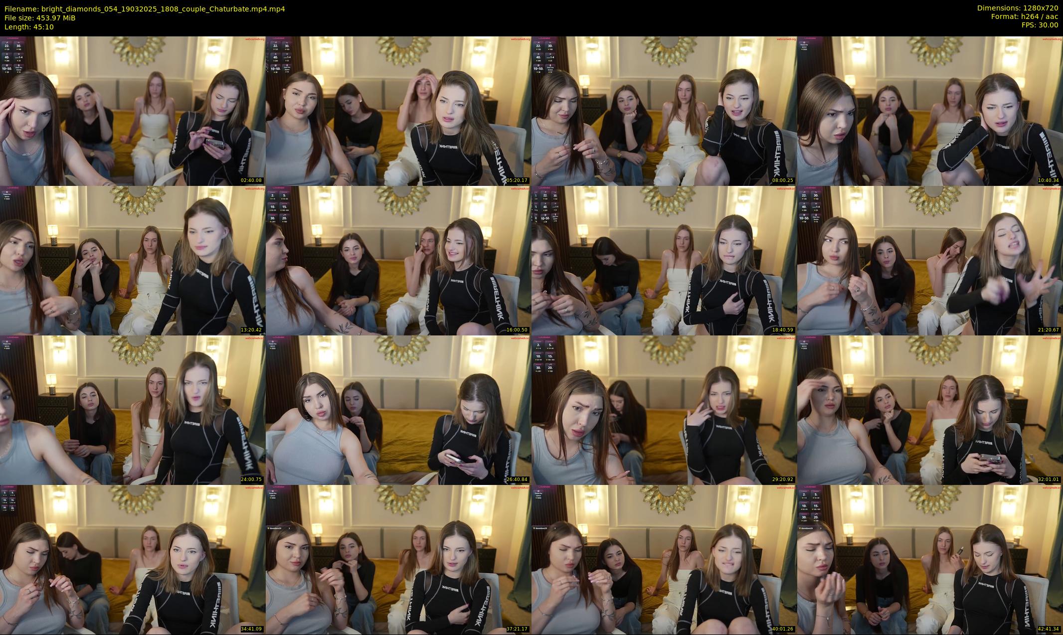 bright_diamonds_054 — 46 minute Chaturbate couple cam show recording, 720p, Mar 19, 2025
