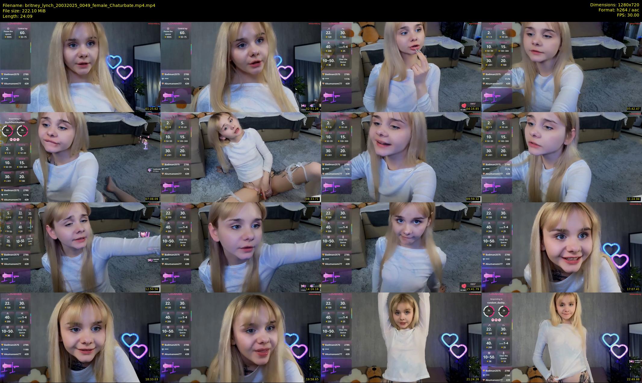 britney_lynch — 25 minute Chaturbate female cam show recording, 720p, Mar 20, 2025