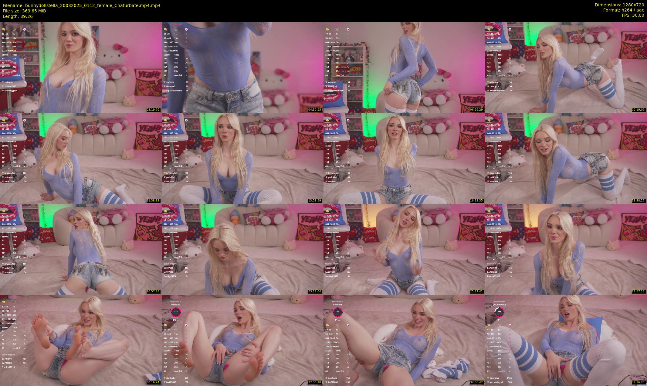 bunnydollstella — 40 minute Chaturbate female cam show recording, 720p, Mar 20, 2025