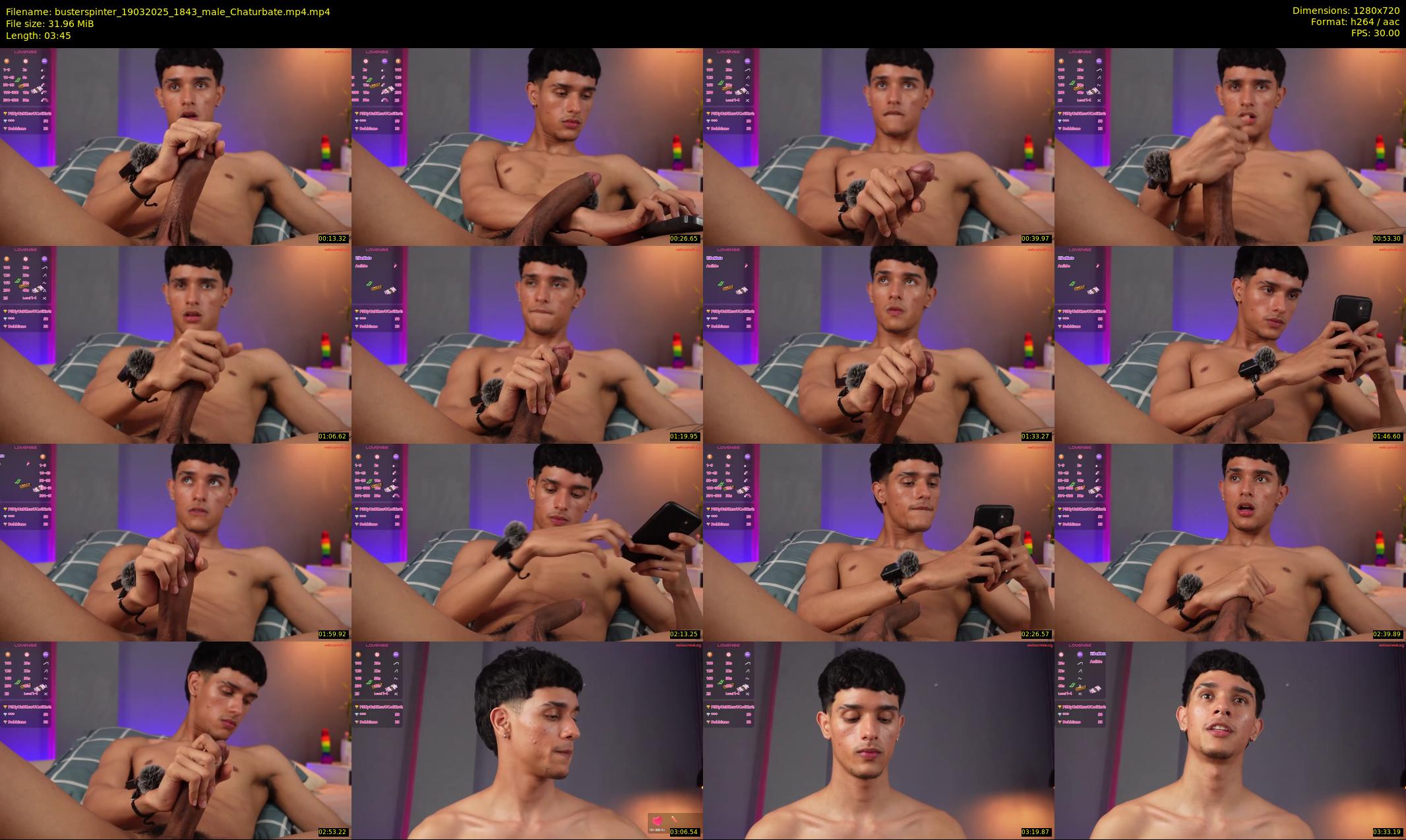 busterspinter — 4 minute Chaturbate male cam show recording, 720p, Mar 19, 2025