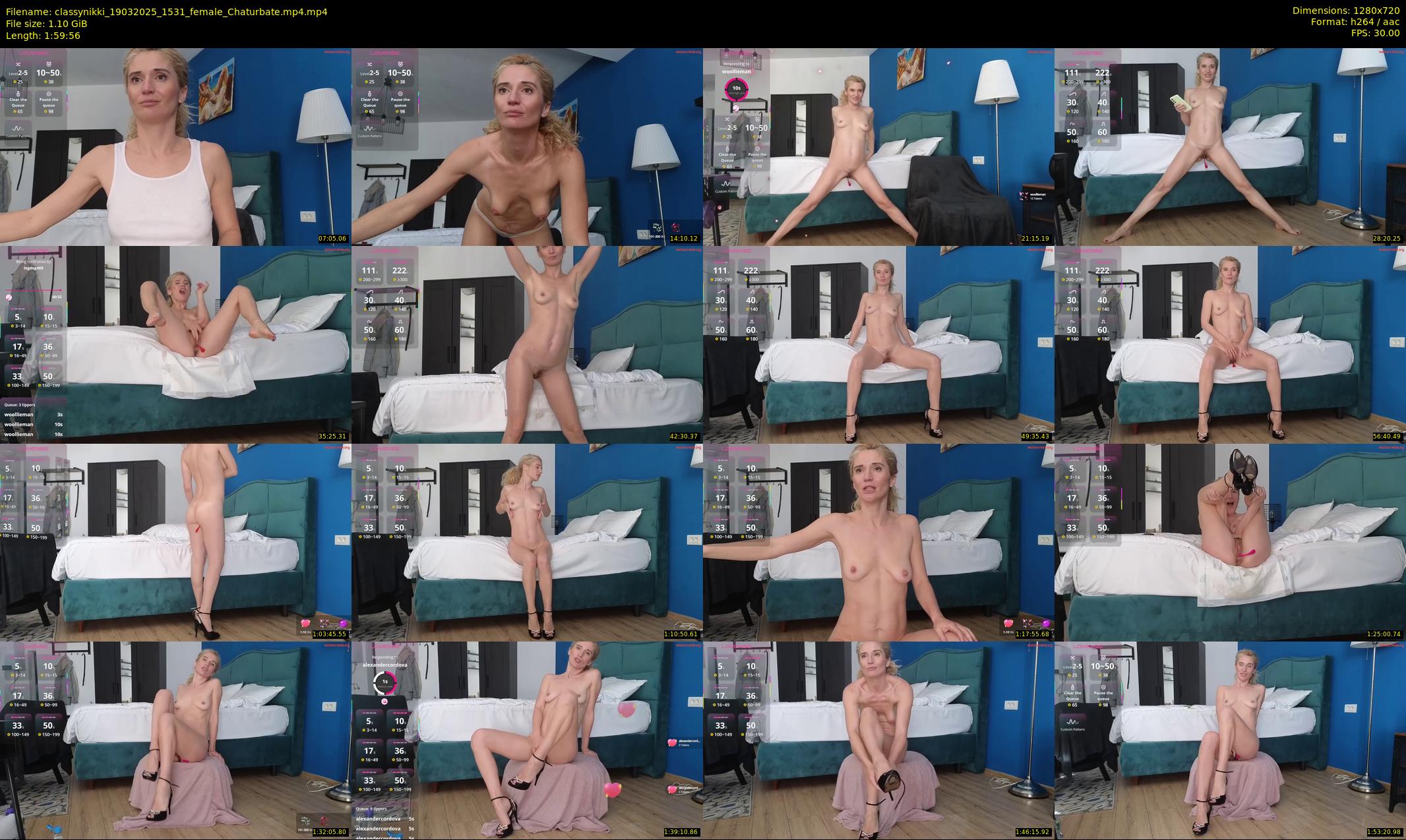 classynikki — 120 minute Chaturbate female cam show recording, 720p, Mar 19, 2025