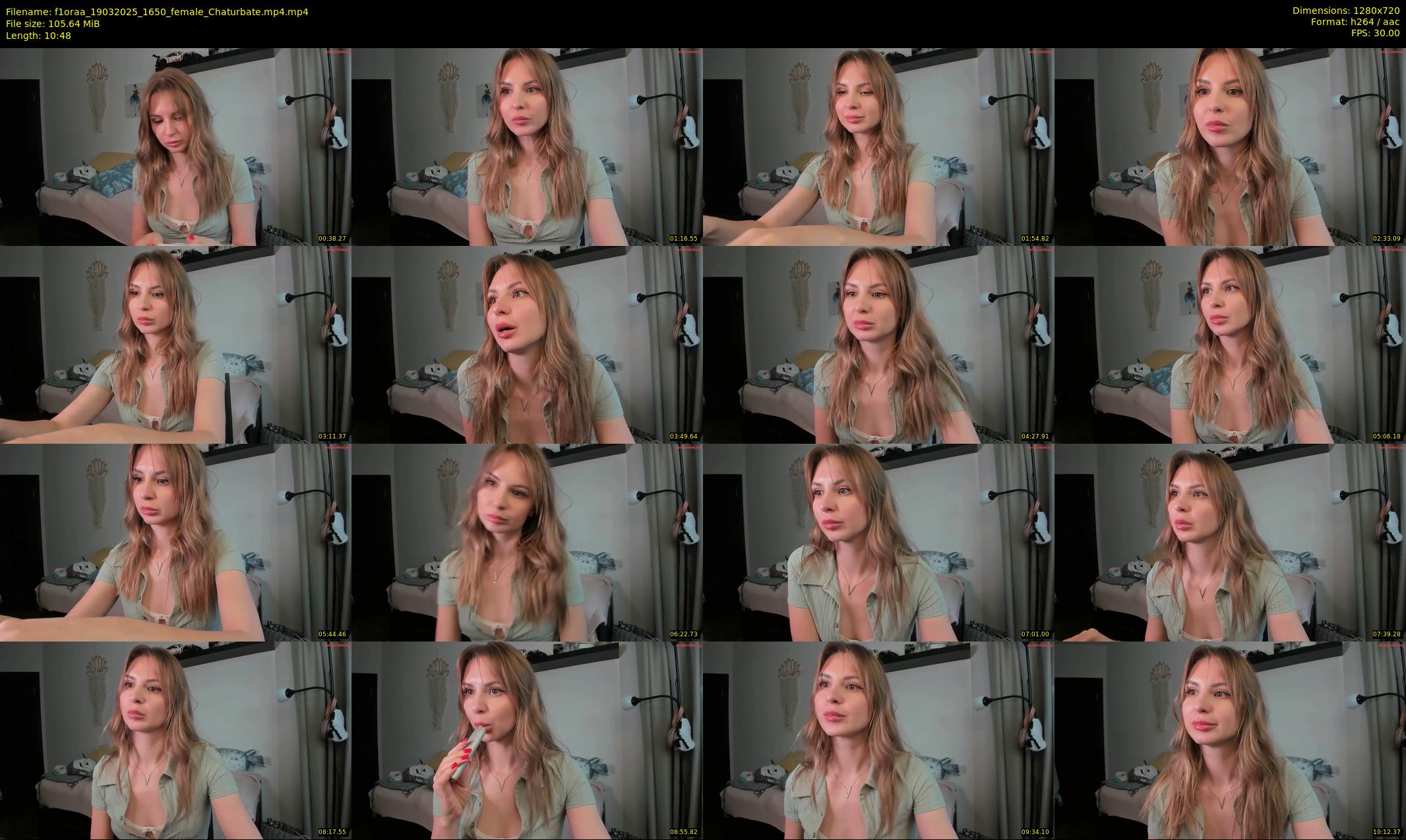 f1oraa — 11 minute Chaturbate female cam show recording, 720p, Mar 19, 2025