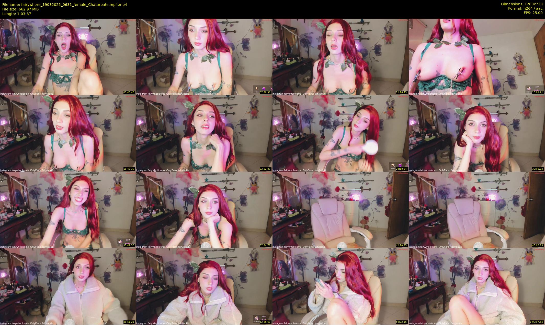fairywhore — 64 minute Chaturbate female cam show recording, 720p, Mar 19, 2025