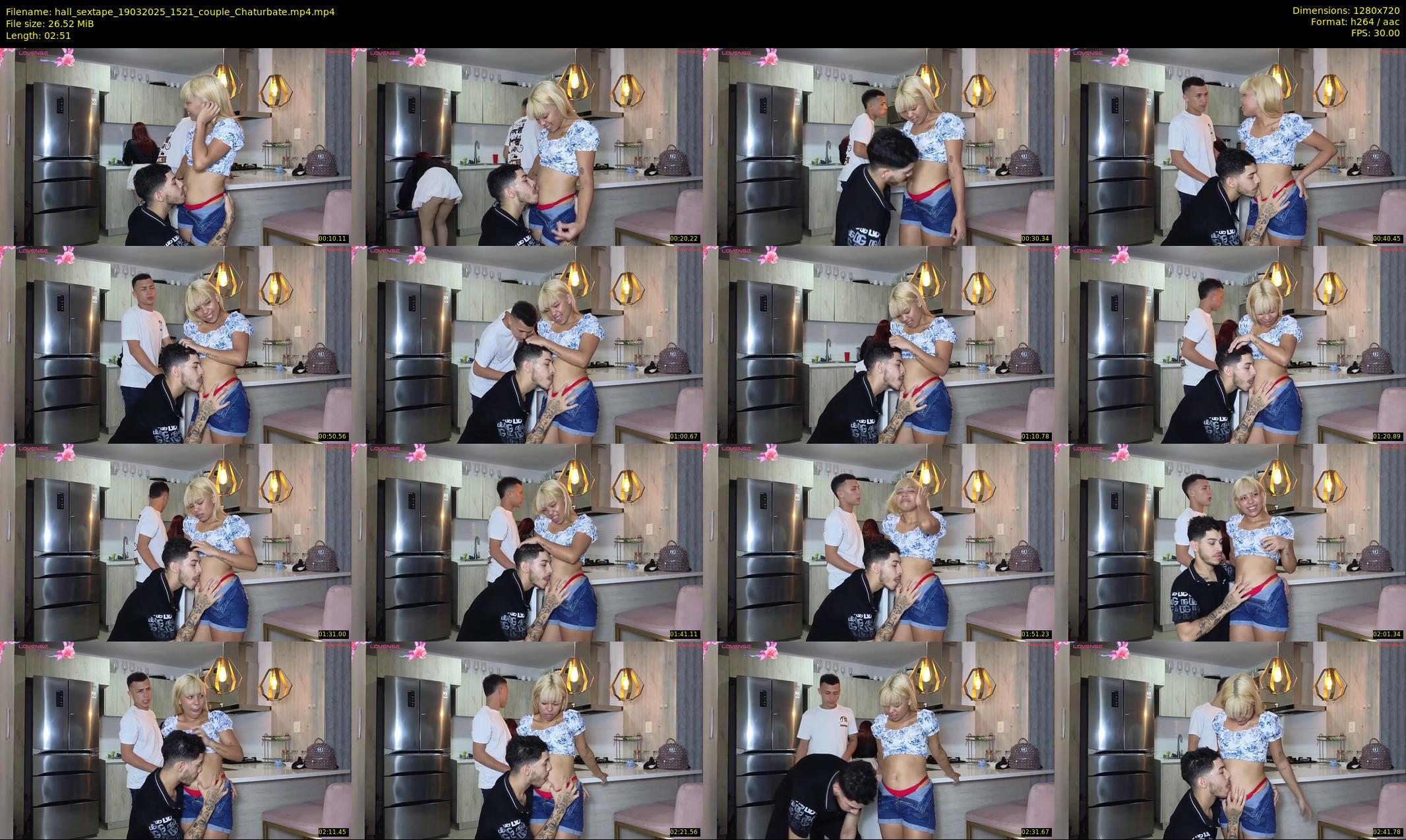 hall_sextape — 3 minute Chaturbate couple cam show recording, 720p, Mar 19, 2025