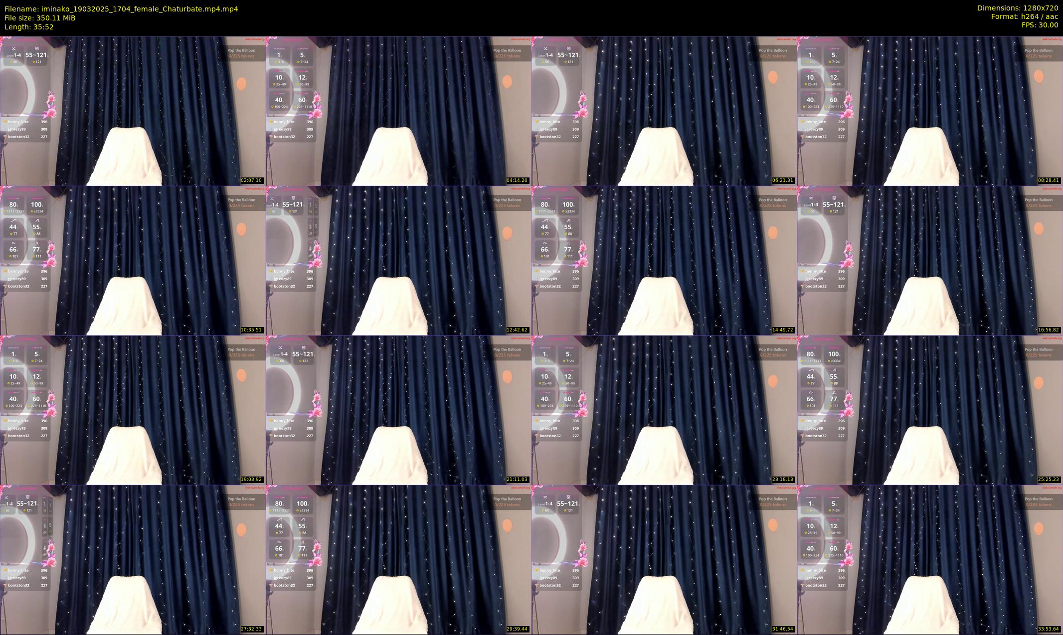 iminako — 36 minute Chaturbate female cam show recording, 720p, Mar 19, 2025