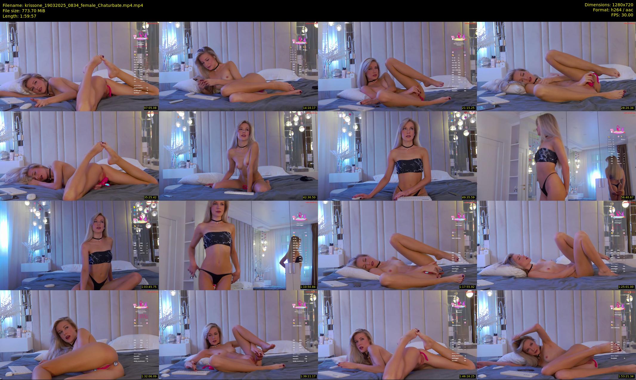 krissone — 120 minute Chaturbate female cam show recording, 720p, Mar 19, 2025