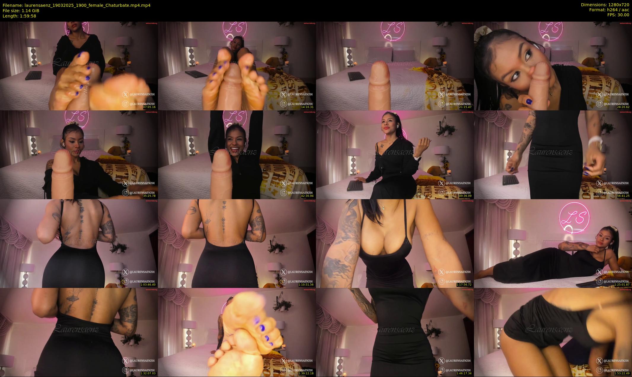 laurensaenz — 120 minute Chaturbate female cam show recording, 720p, Mar 19, 2025