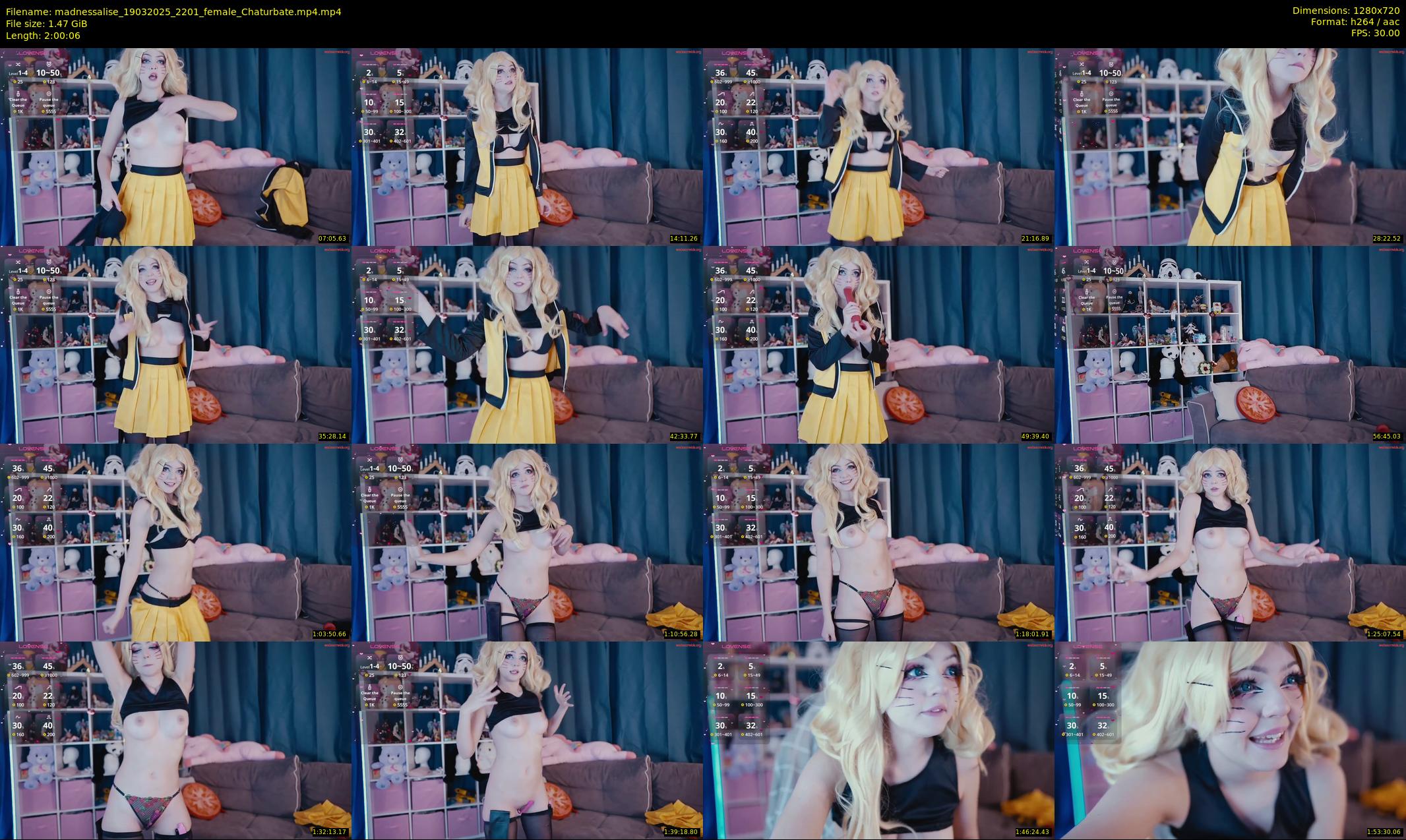 madnessalise — 121 minute Chaturbate female cam show recording, 720p, Mar 19, 2025